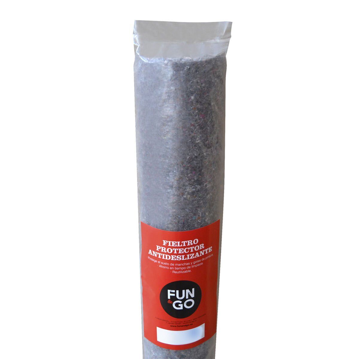 Protector de superficies Fun&Go Gris 1 x 15 m Fieltro 200 g/m²