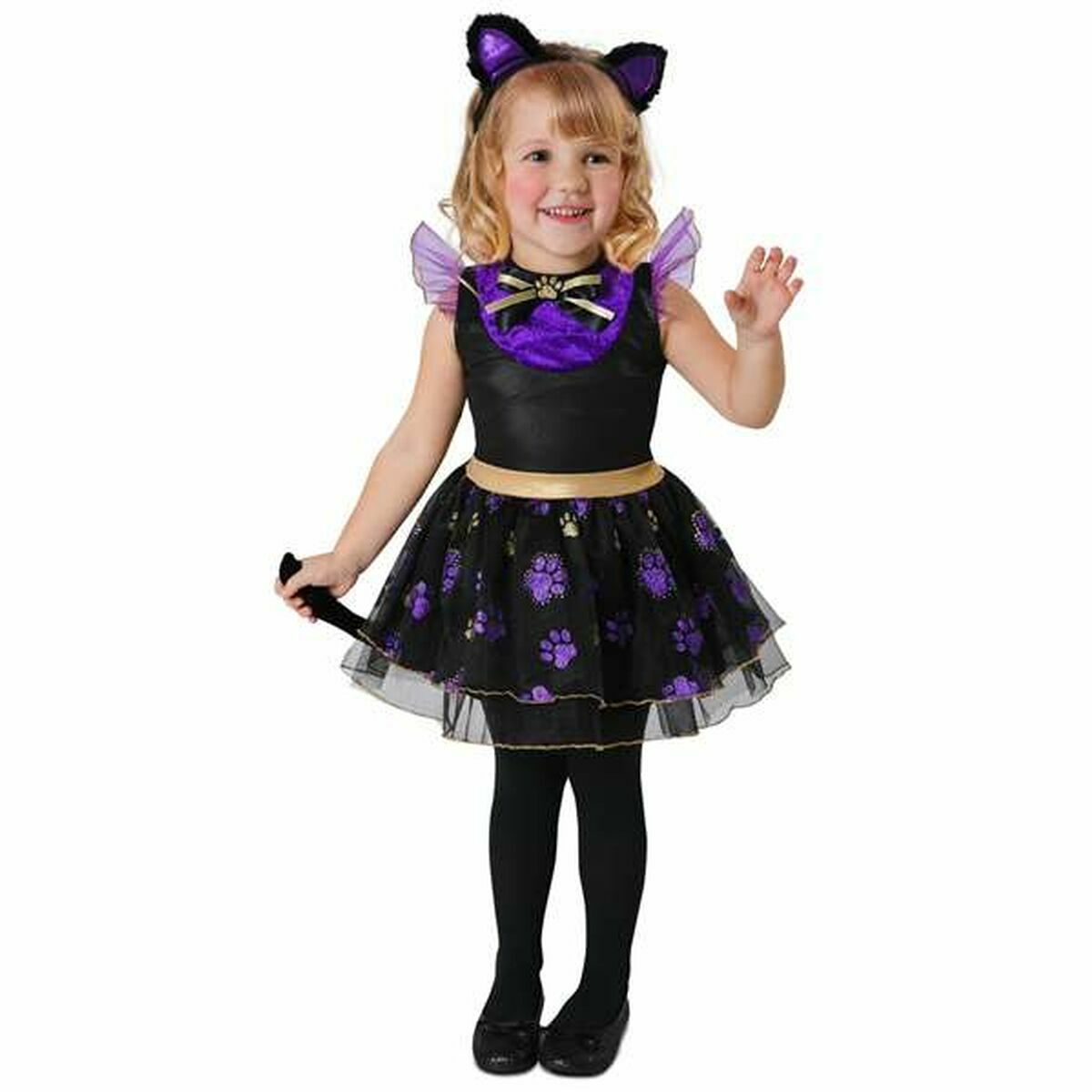 Disfraz para Niños My Other Me Negro Morado Gatita (3 Piezas)