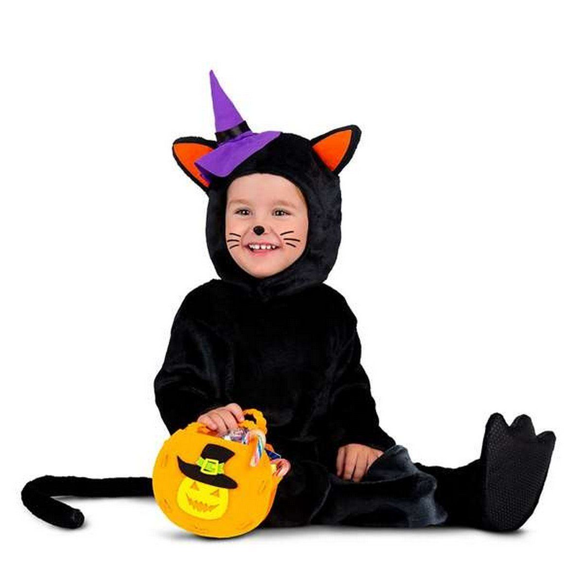 Disfraz para Bebés My Other Me 12-24 Meses Calabaza Gato Negro