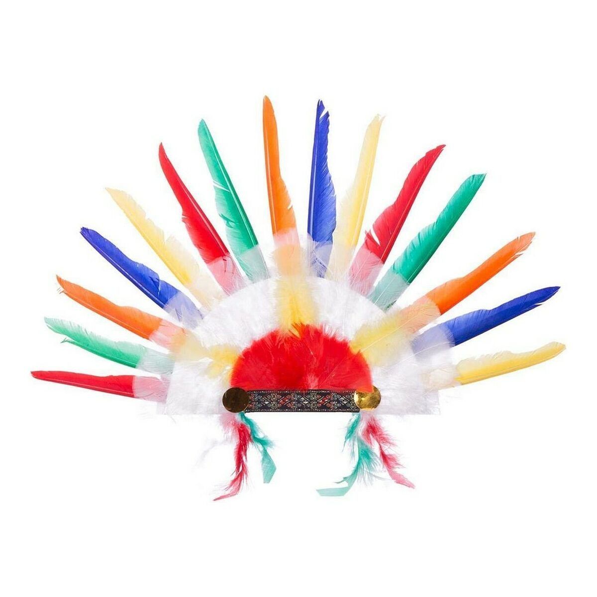 Sombrero My Other Me Multicolor Plumas Indio Americano 58 x 38 cm