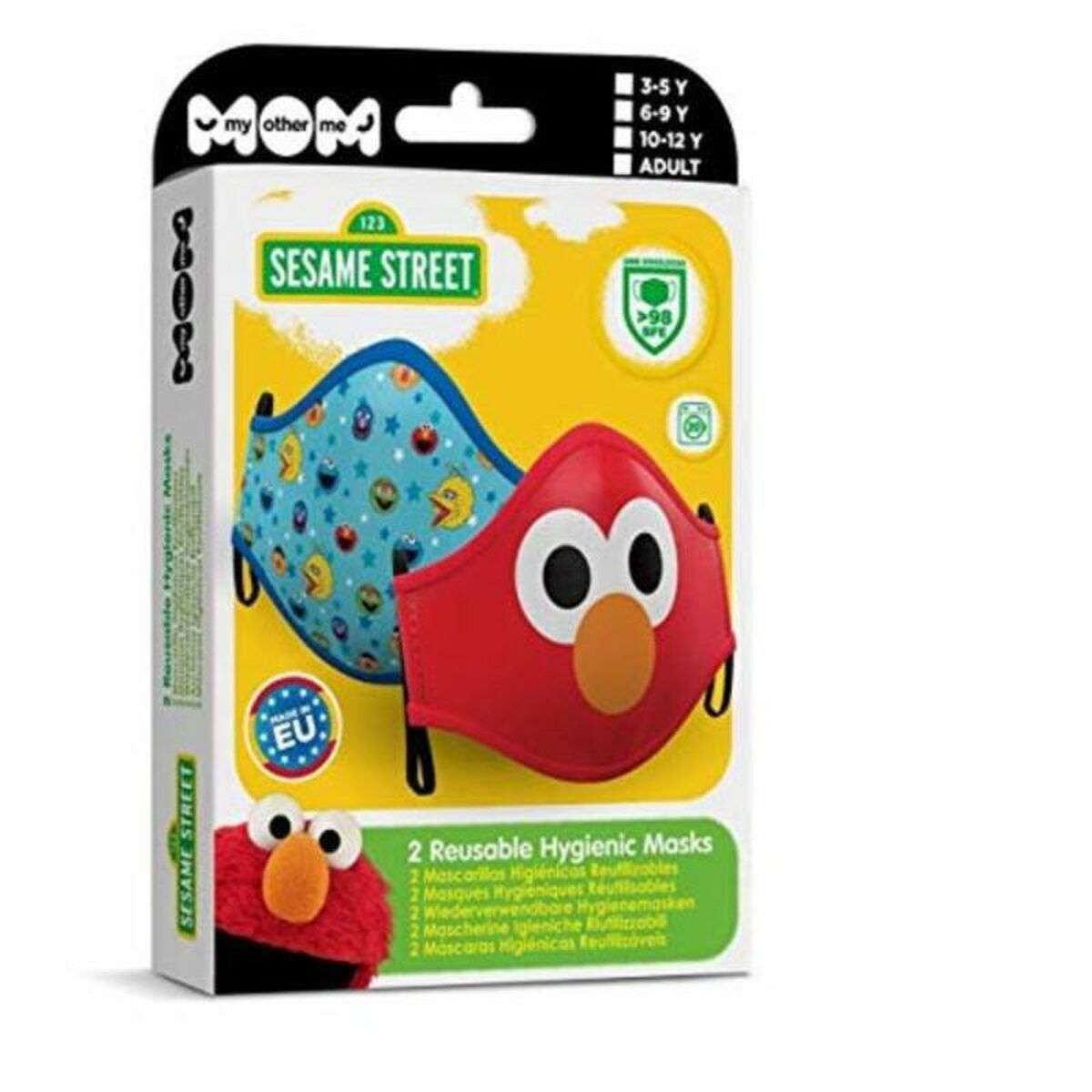Mascarilla Sesame Street Premium 6-9 años