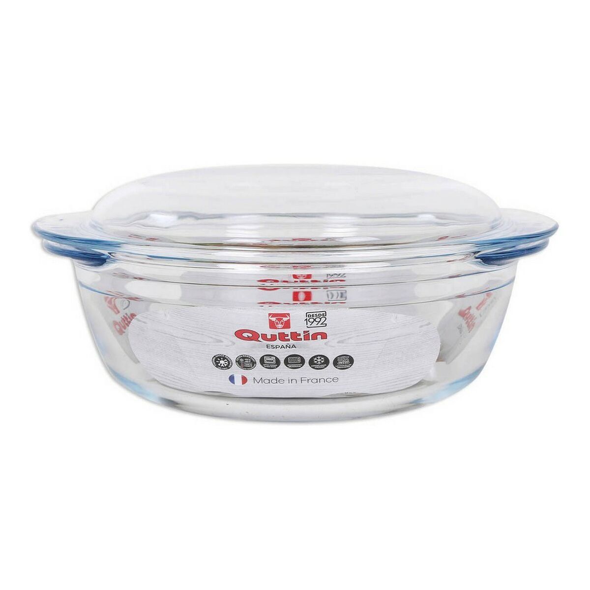 Cacerola Con Tapa Quttin 124316 Vidrio 30 x 40 cm