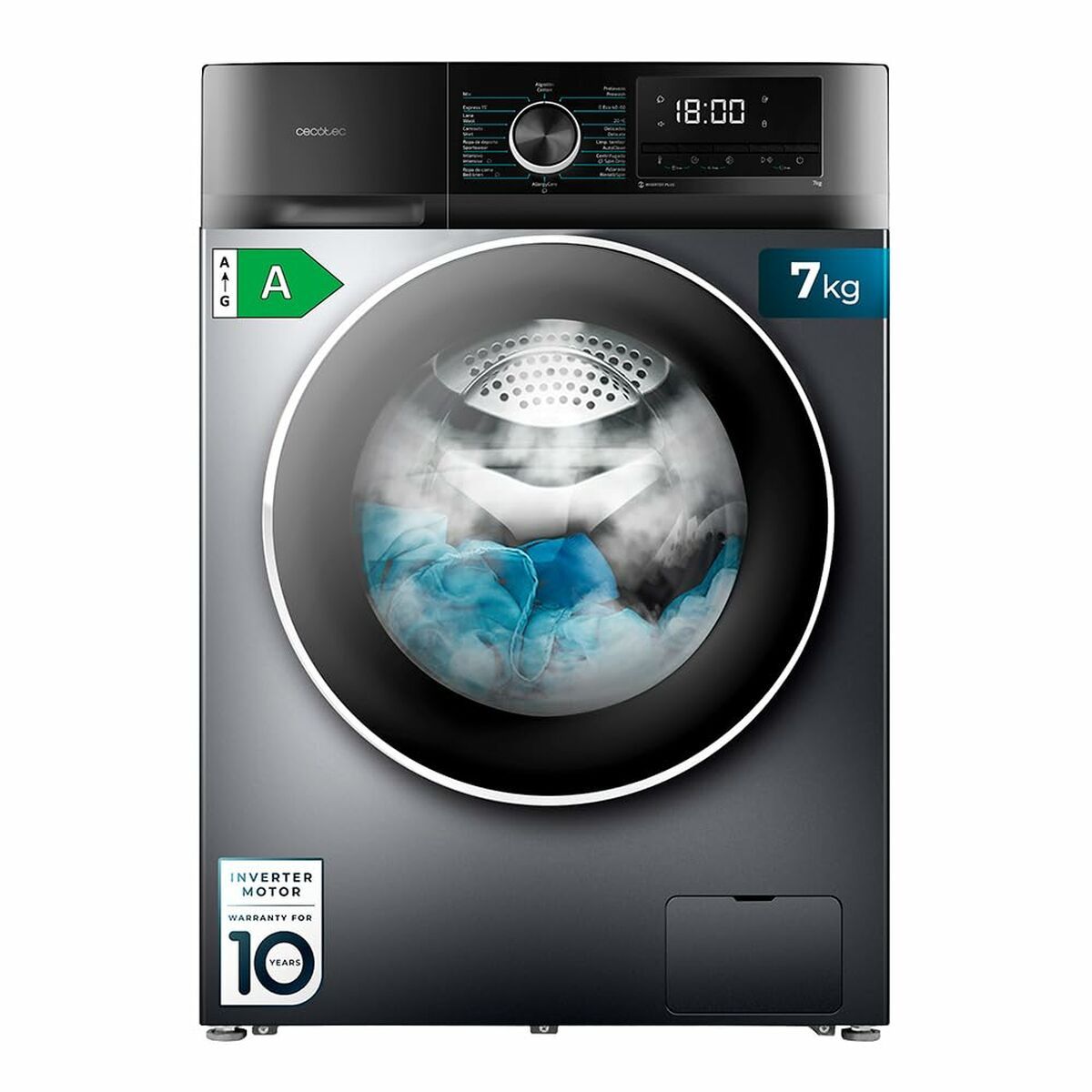 Lavadora Cecotec Bolero DressCode 7500 Inverter 7 kg