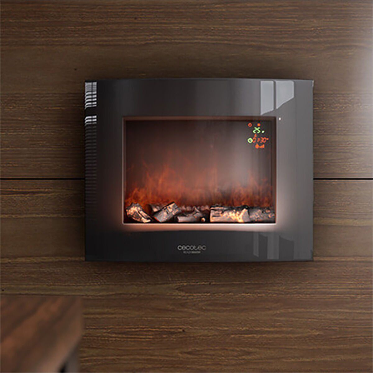 Chimenea Eléctrica Decorativa de Pared Cecotec Warm 2600 Curved Flames 1000 - 2000 W