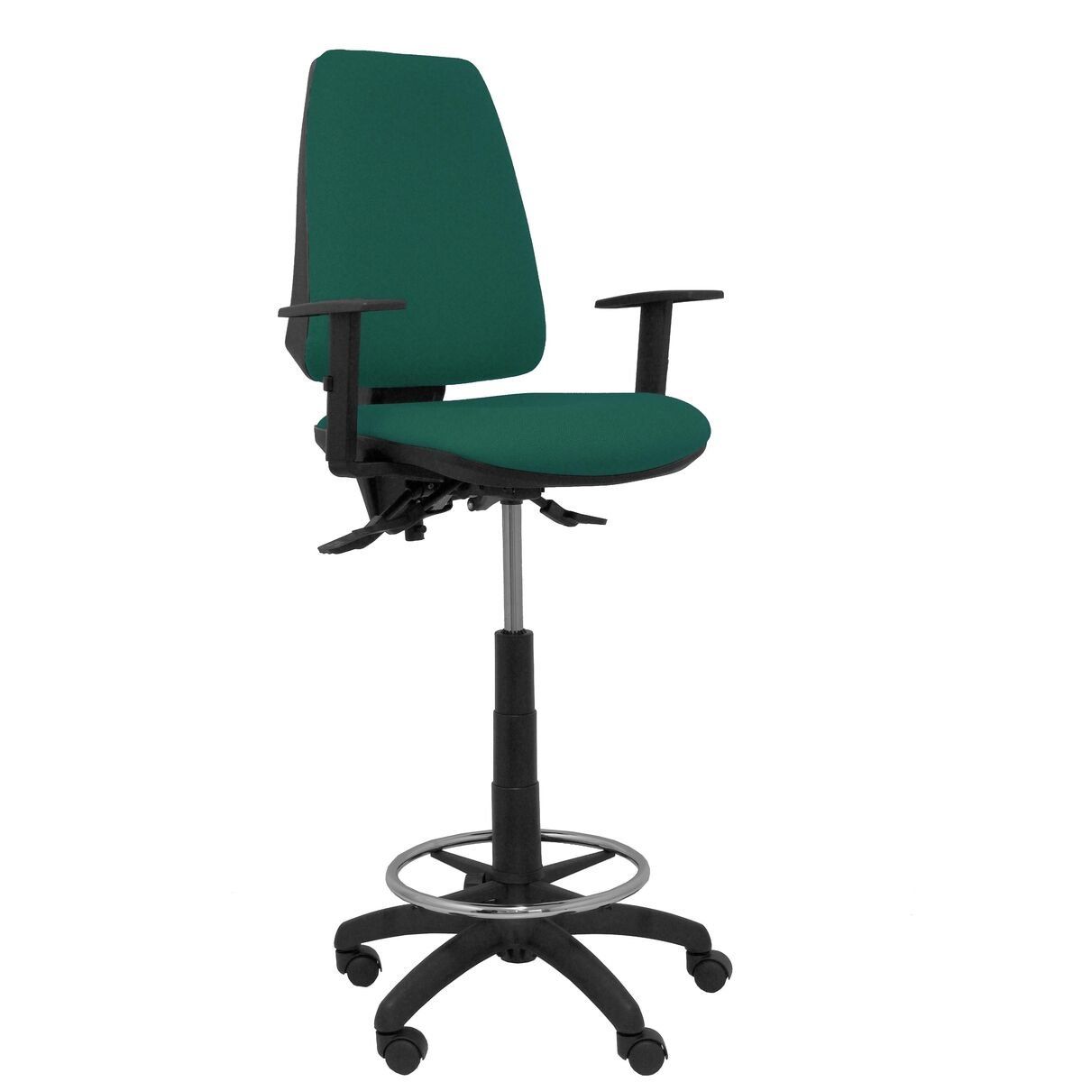 Taburete Elche Piqueras y Crespo 26B10RN Verde oscuro PVC