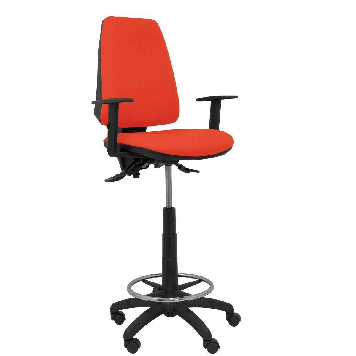 Taburete Elche S Piqueras y Crespo 05B10RN Naranja Oscuro PVC