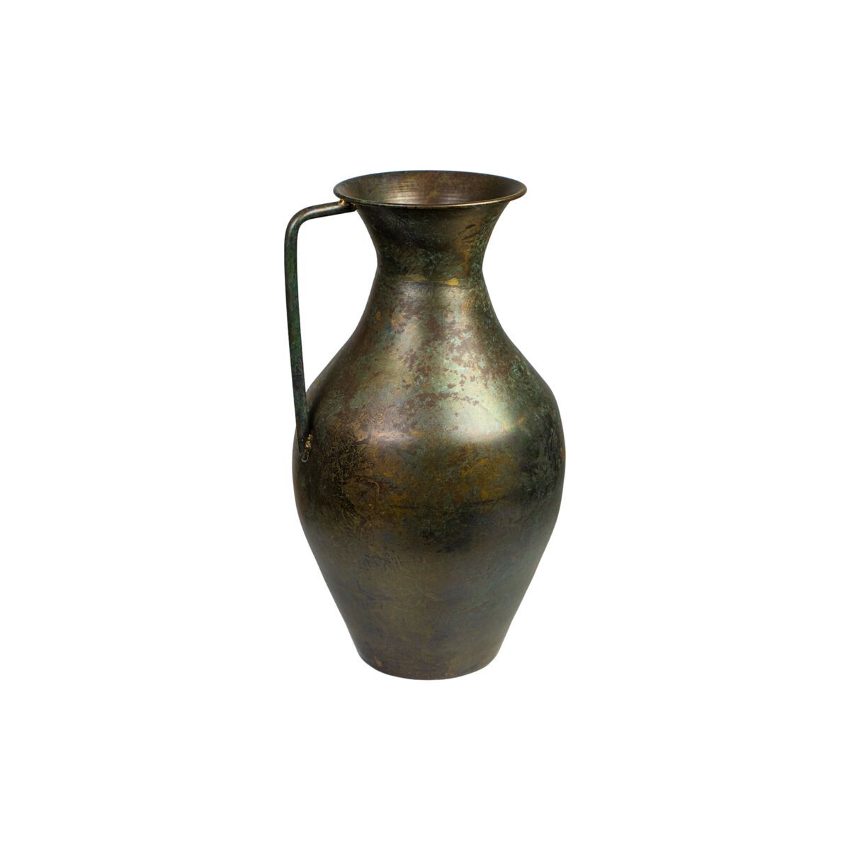 Jarrón Romimex Antique Marrón Metal Con asa