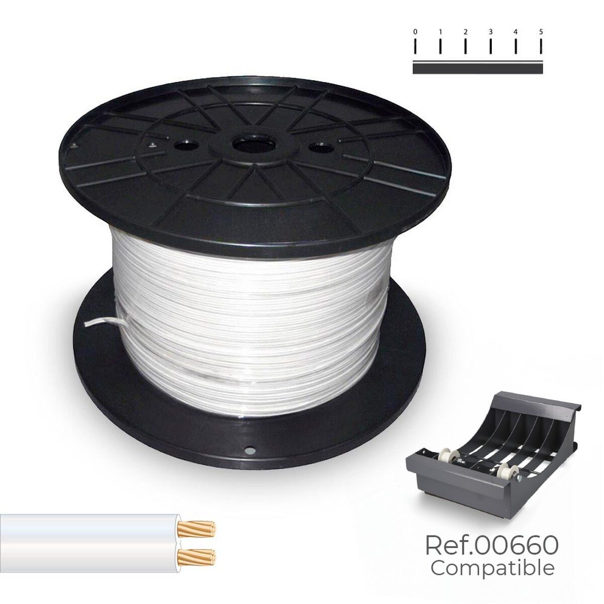 Cable paralelo Sediles Blanco 300 m Bobina