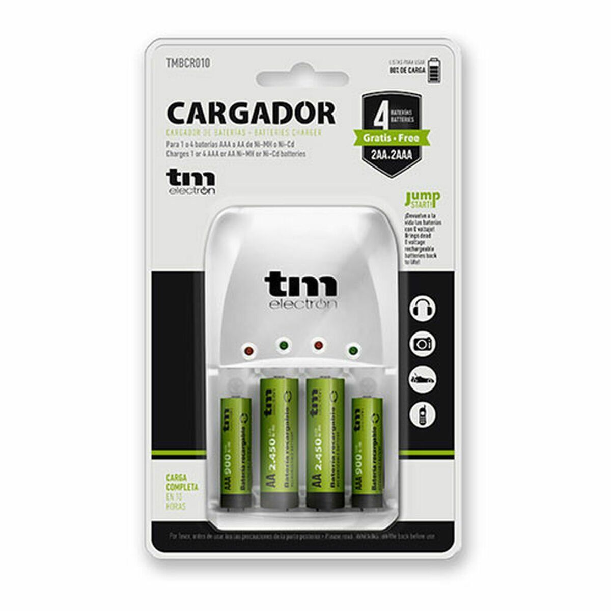 Cargador de Pilas TM Electron R03/R6