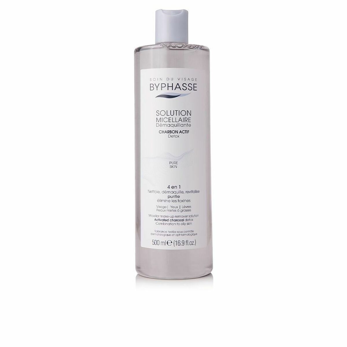 Agua Micelar Desmaquillante Byphasse 1000025017 500 ml Carbón activo