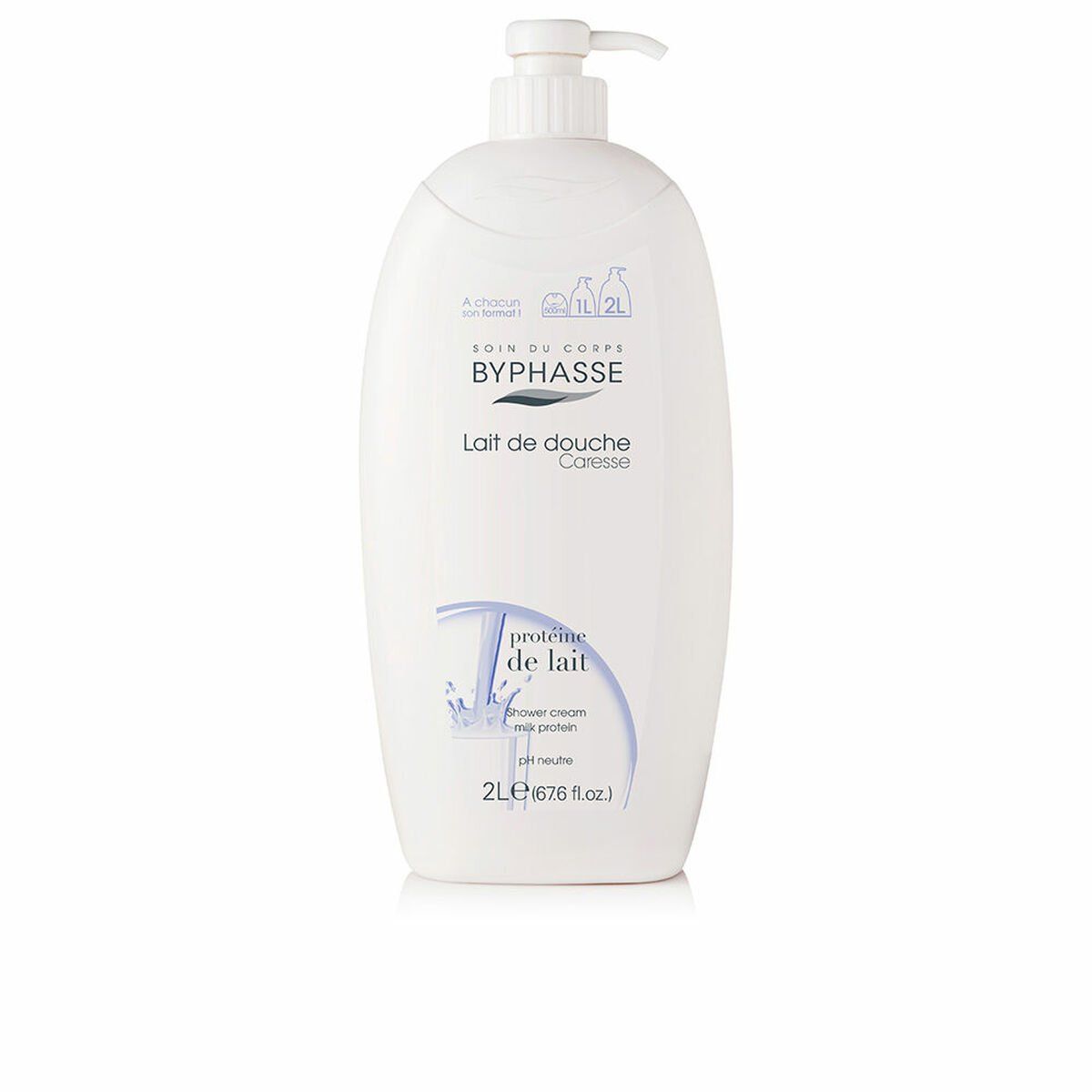 Gel de Ducha Byphasse Caresse Gel De Ducha 2 L Proteína de leche