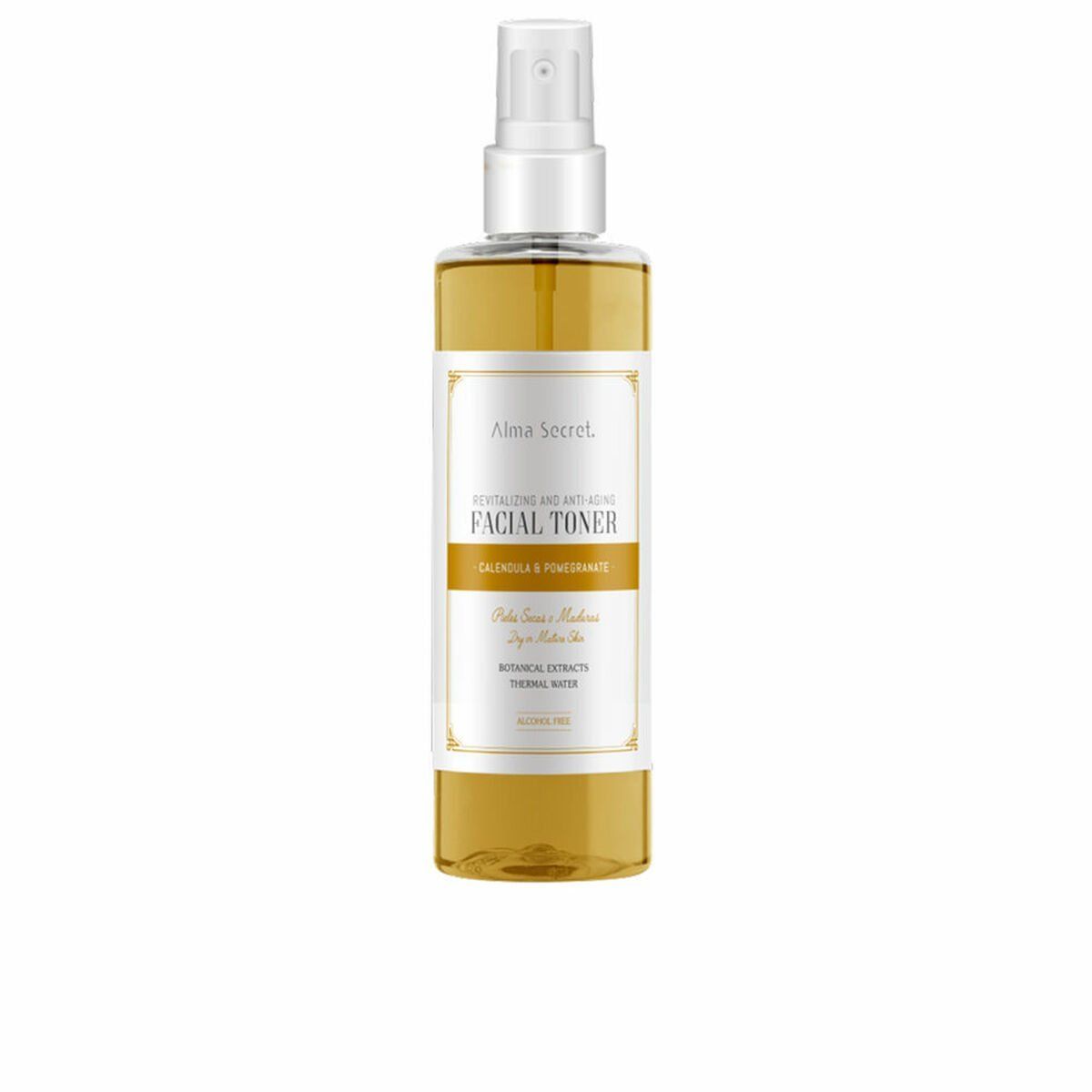 Tónico Facial Antiedad Alma Secret Facial Toner 200 ml Revitalizante Caléndula Granada
