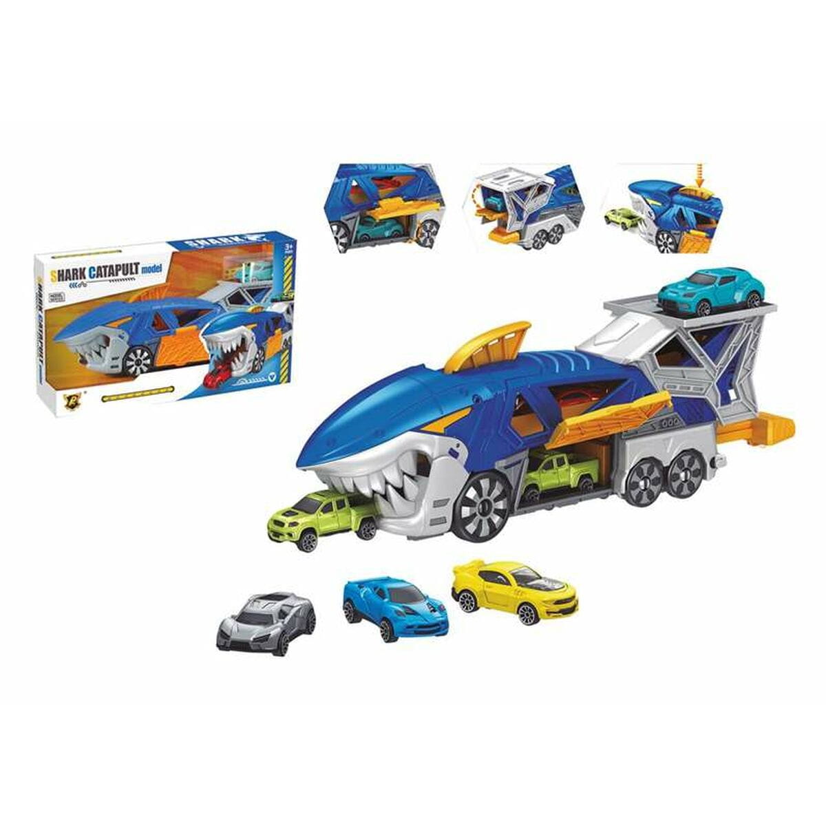 Camión Portavehículos 3 coches Tiburón 33 x 11 x 7 cm