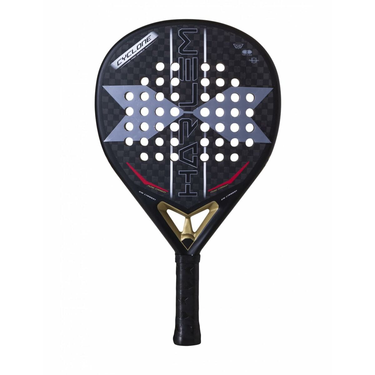 Pala de Pádel Harlem Padel Cyclone 12K Negro