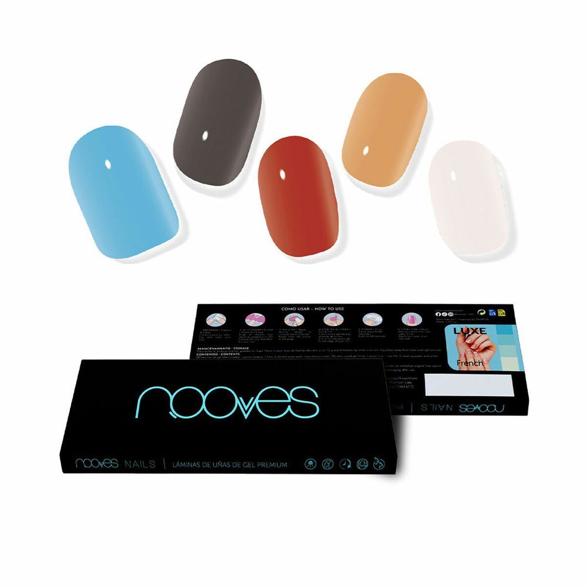 Láminas de Gel para Uñas Nooves Láminas De Uñas De Gel Melody 20 Piezas
