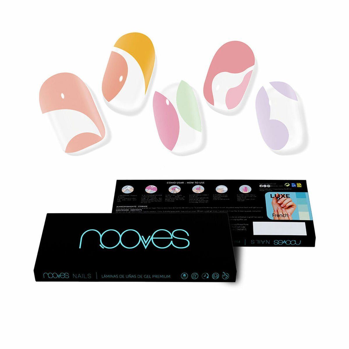 Láminas de Gel para Uñas Nooves Láminas De Uñas De Gel Paradise 20 Piezas