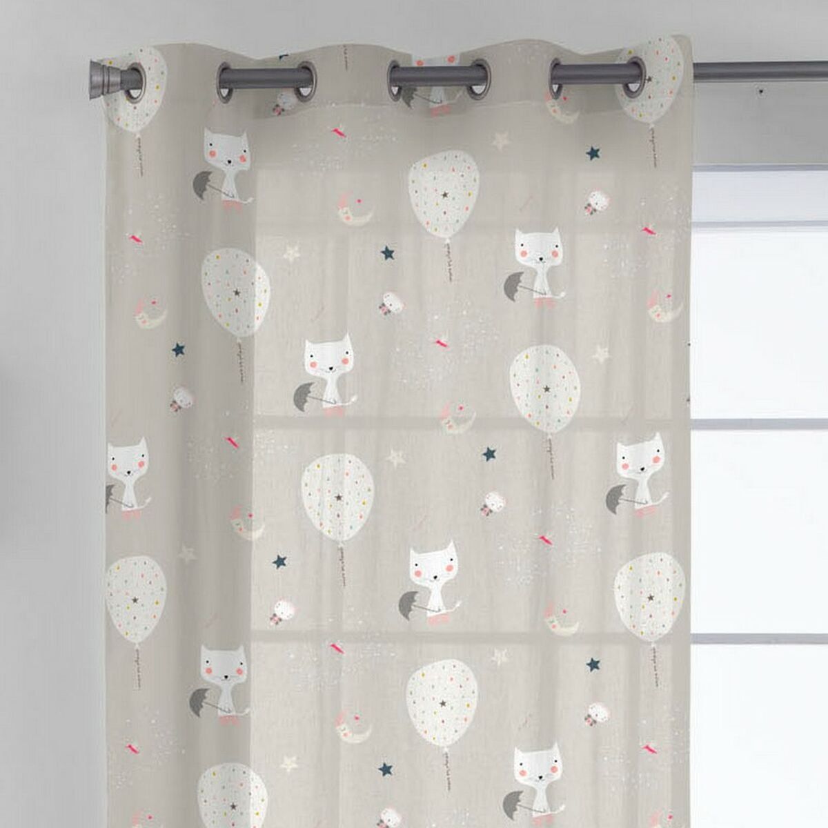Cortina Haciendo el Indio Cats and Ballons 140 x 260 cm