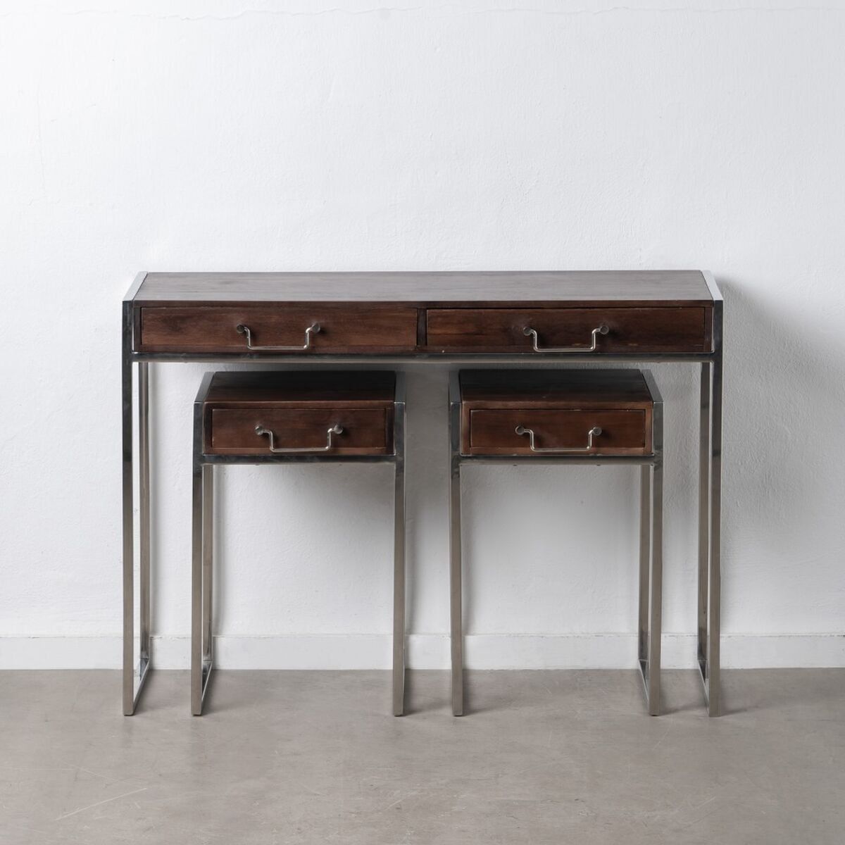 Juego de muebles Marrón Plateado 114 x 40,6 x 81,3 cm