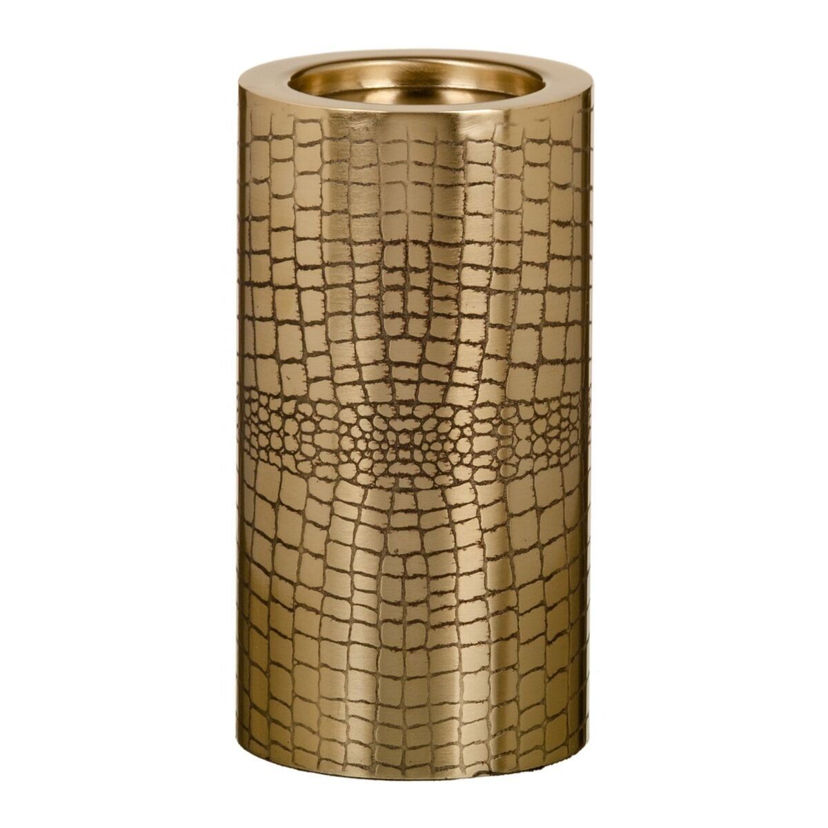 Portavelas Dorado Metal 12 x 12 x 23 cm