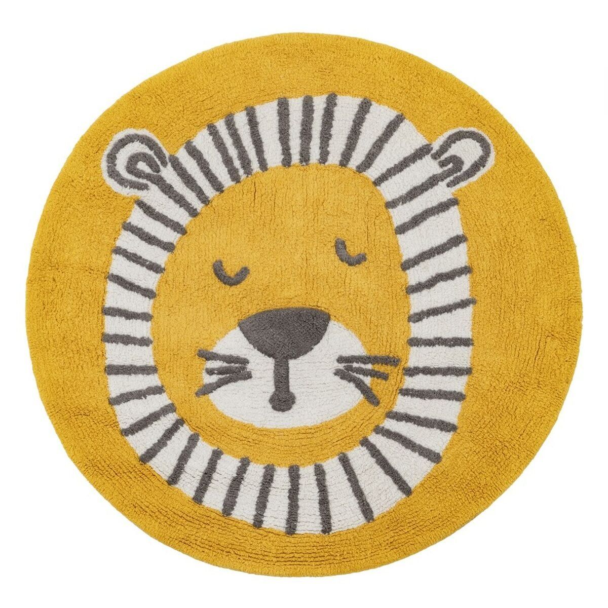 Alfombra Infantil 100 % algodón León 100 cm 100 x 100 x 1 cm