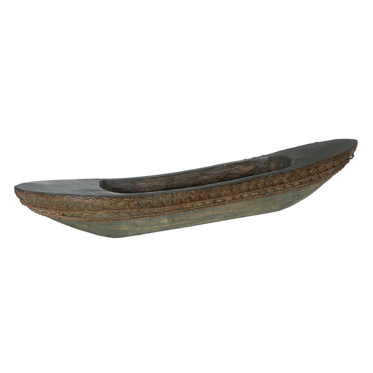 Centro de Mesa Marrón Verde Madera Fibra natural 98 x 14 x 16 cm