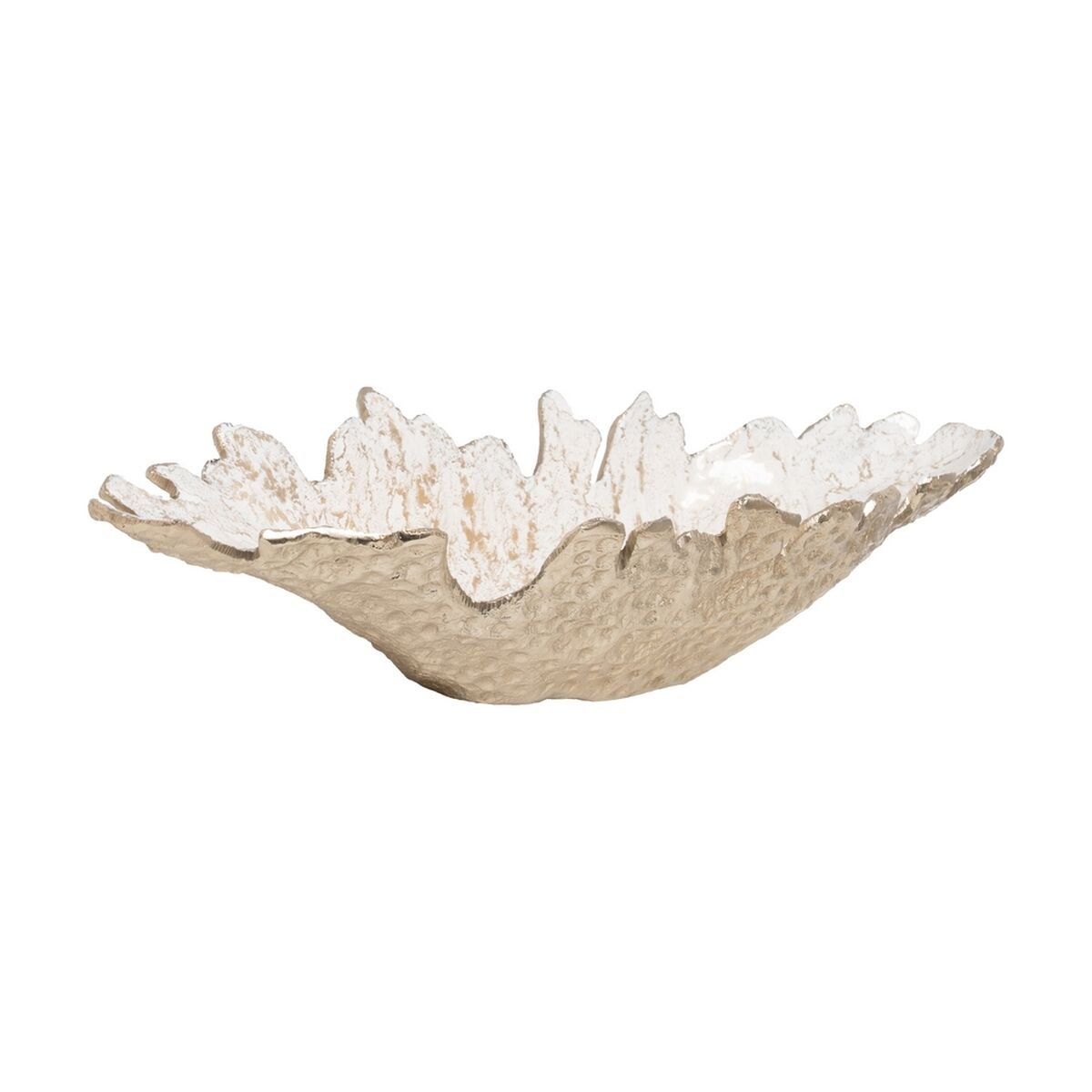 Centro de Mesa Blanco Champán Aluminio 62 x 19 x 13,5 cm
