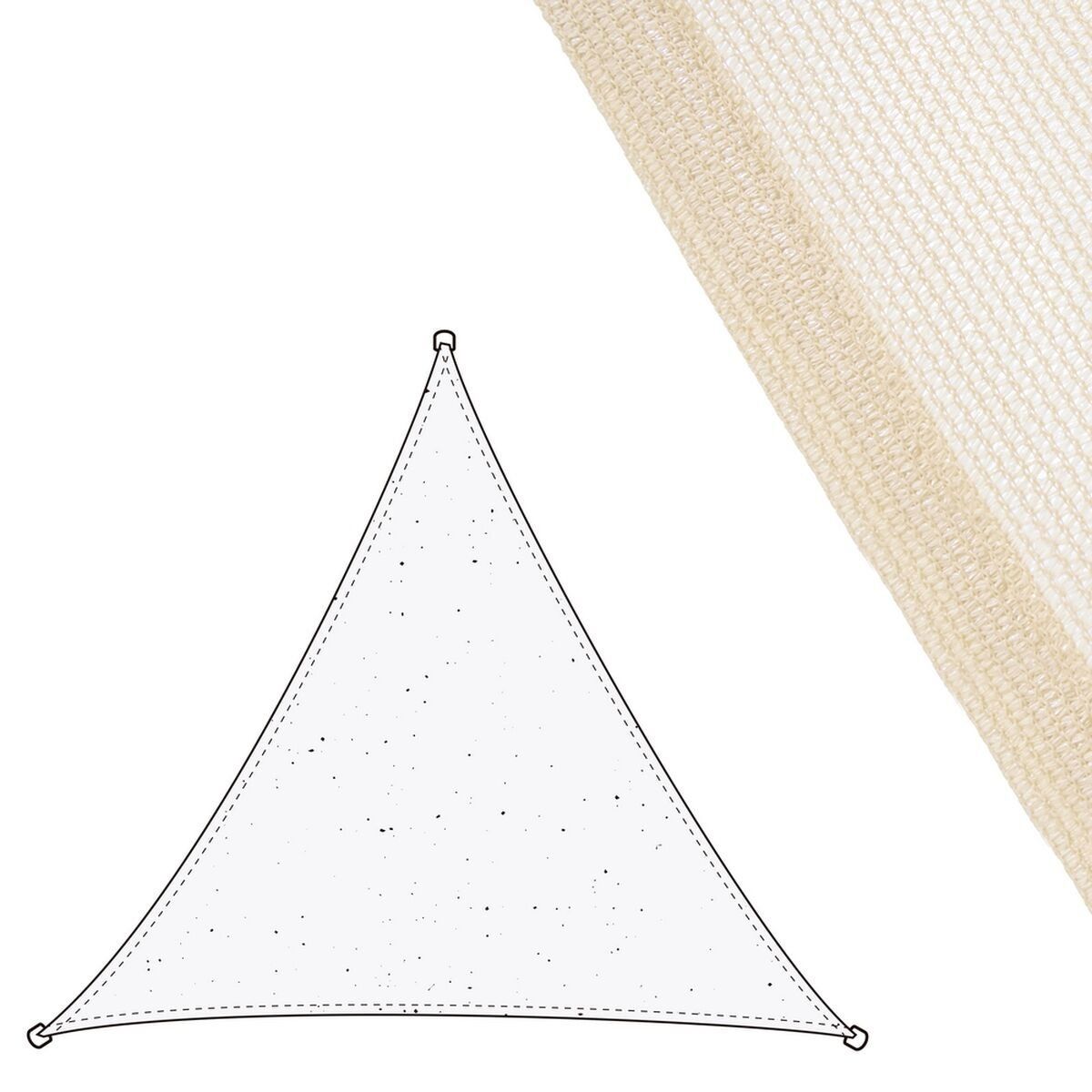 Vela de sombra Vela sombreo Beige 3 x 3 m 300 x 300 x 0,5 cm Toldo