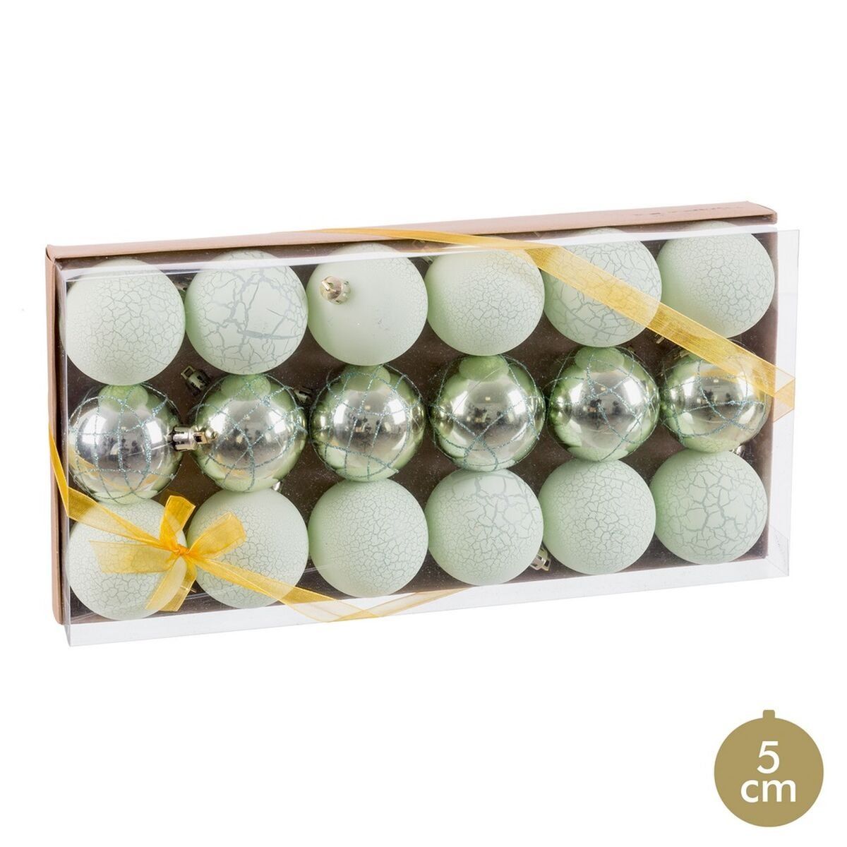 Bolas de Navidad Verde Plástico Ø 5 cm (18 Unidades)