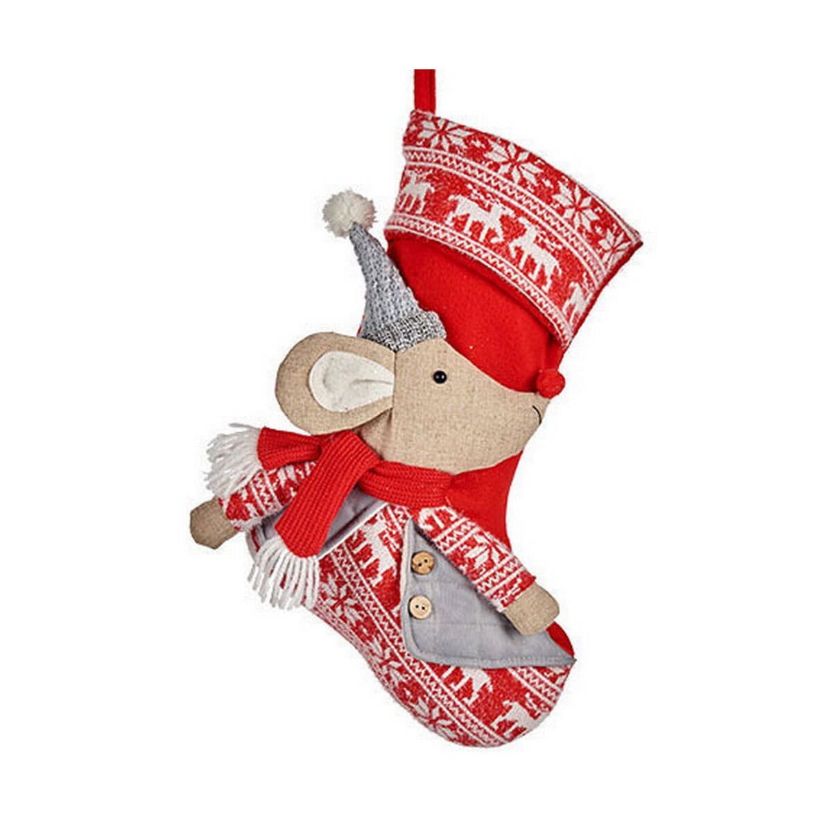 Calcetín de Navidad Krist+ Poliéster Ratón