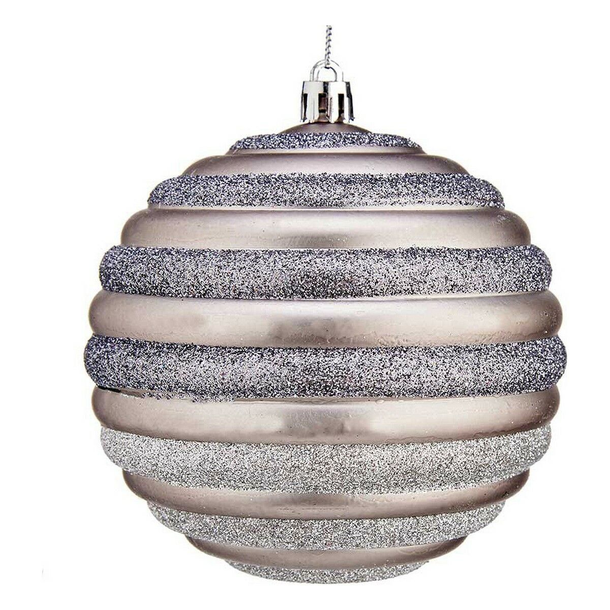 Bola de Navidad Krist+ Plateado Plástico Ø 10 cm 6 Unidades