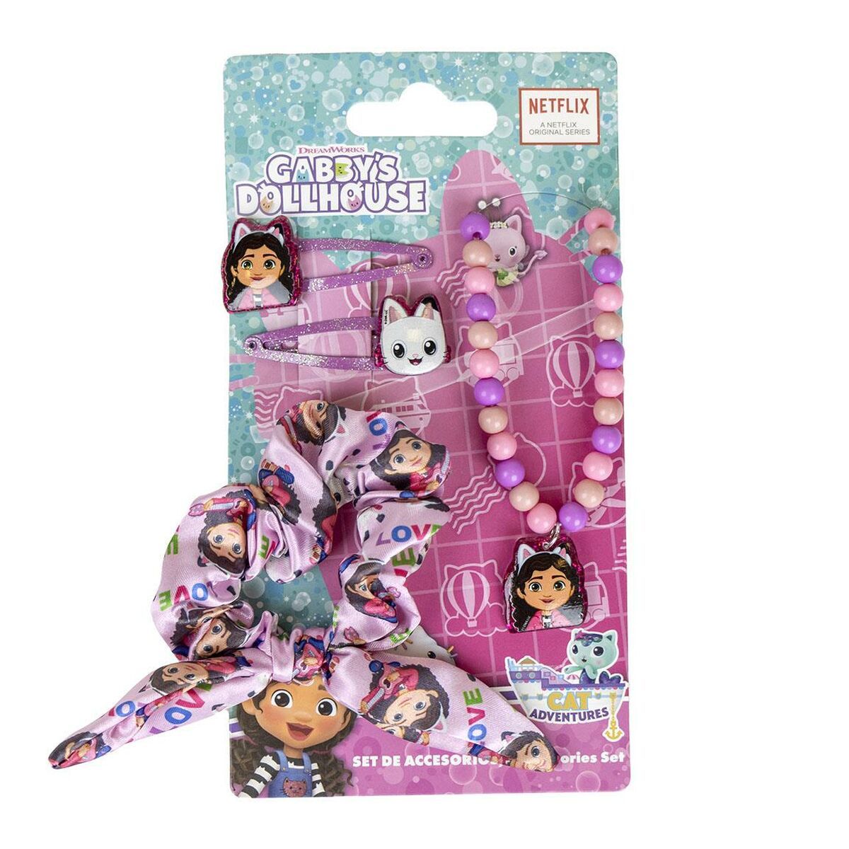 Accesorios para el Pelo Gabby's Dollhouse Rosa 4 Piezas