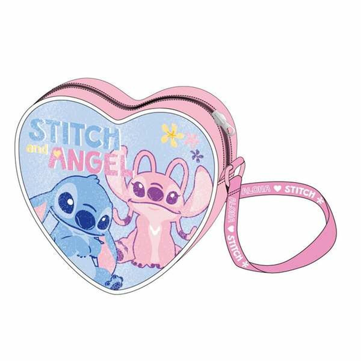 Bolso Bandolera Stitch Rosa 15,0 x 14,0 x 4,0 cm