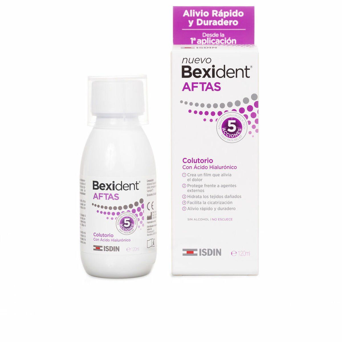 Enjuague Bucal Isdin Bexident Aftas 120 ml Protector bucal Cicatrización