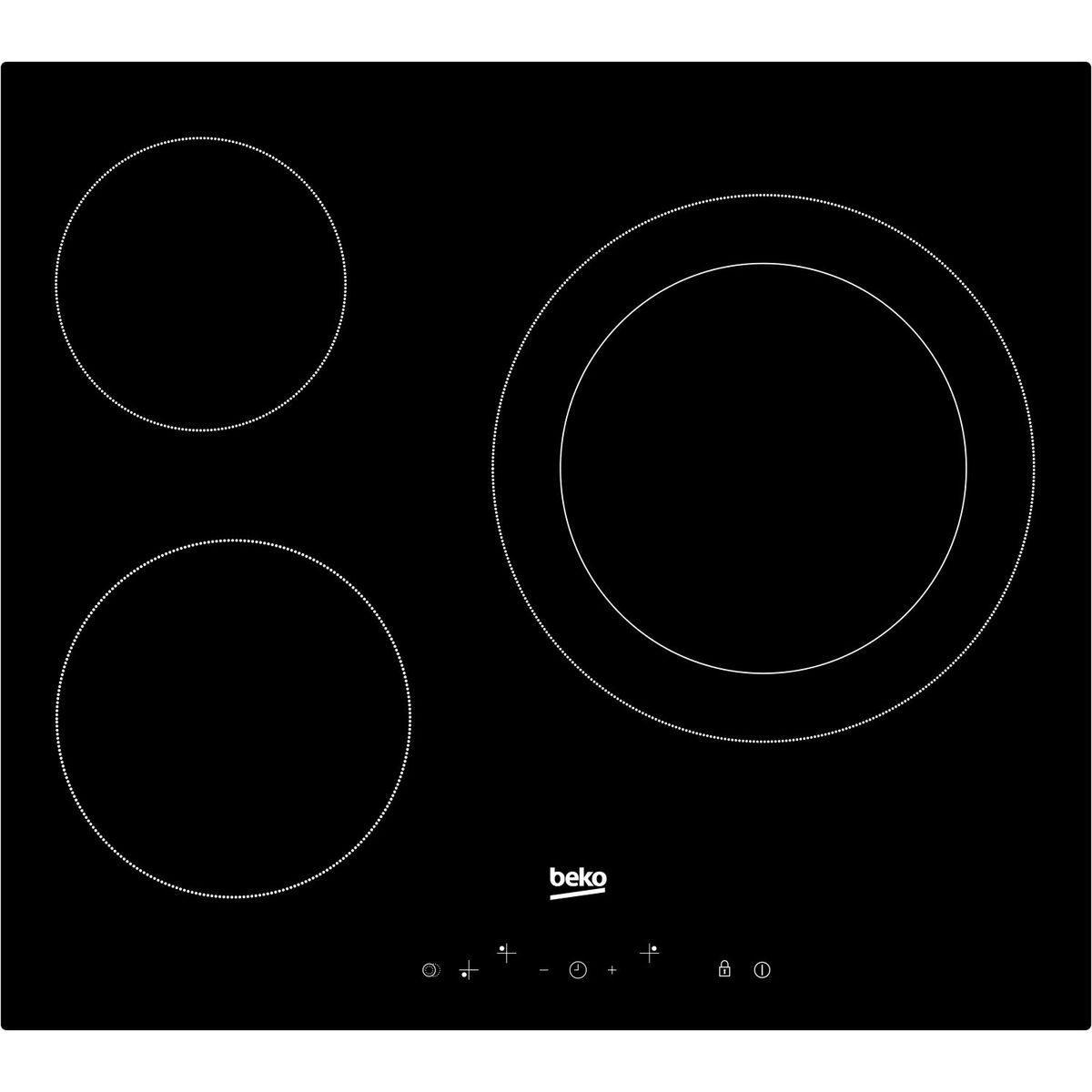 Placa Vitrocerámica BEKO HIC63402T 60 cm 58 cm 5700 W