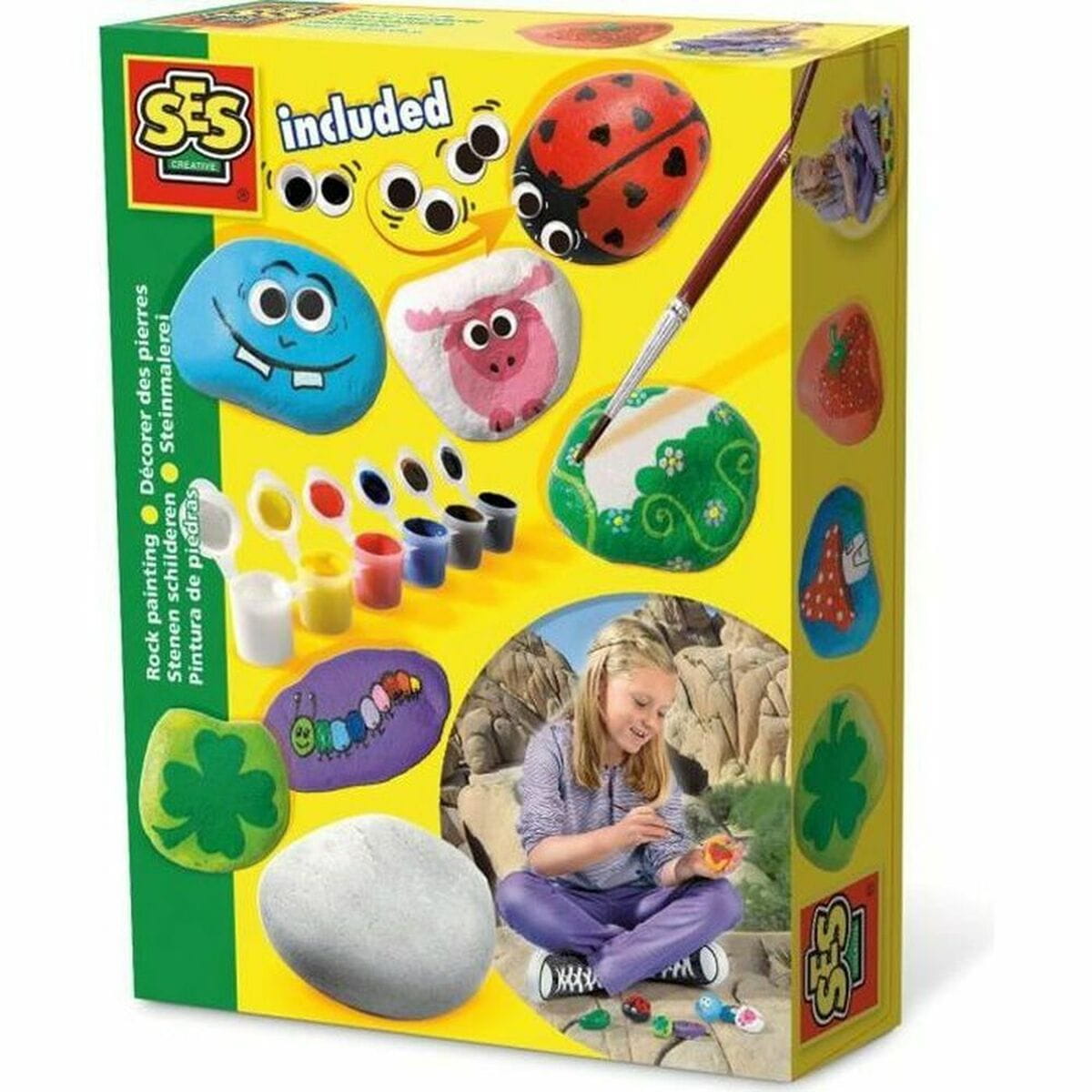 Set de pintura SES Creative Pinta piedras Amarillo