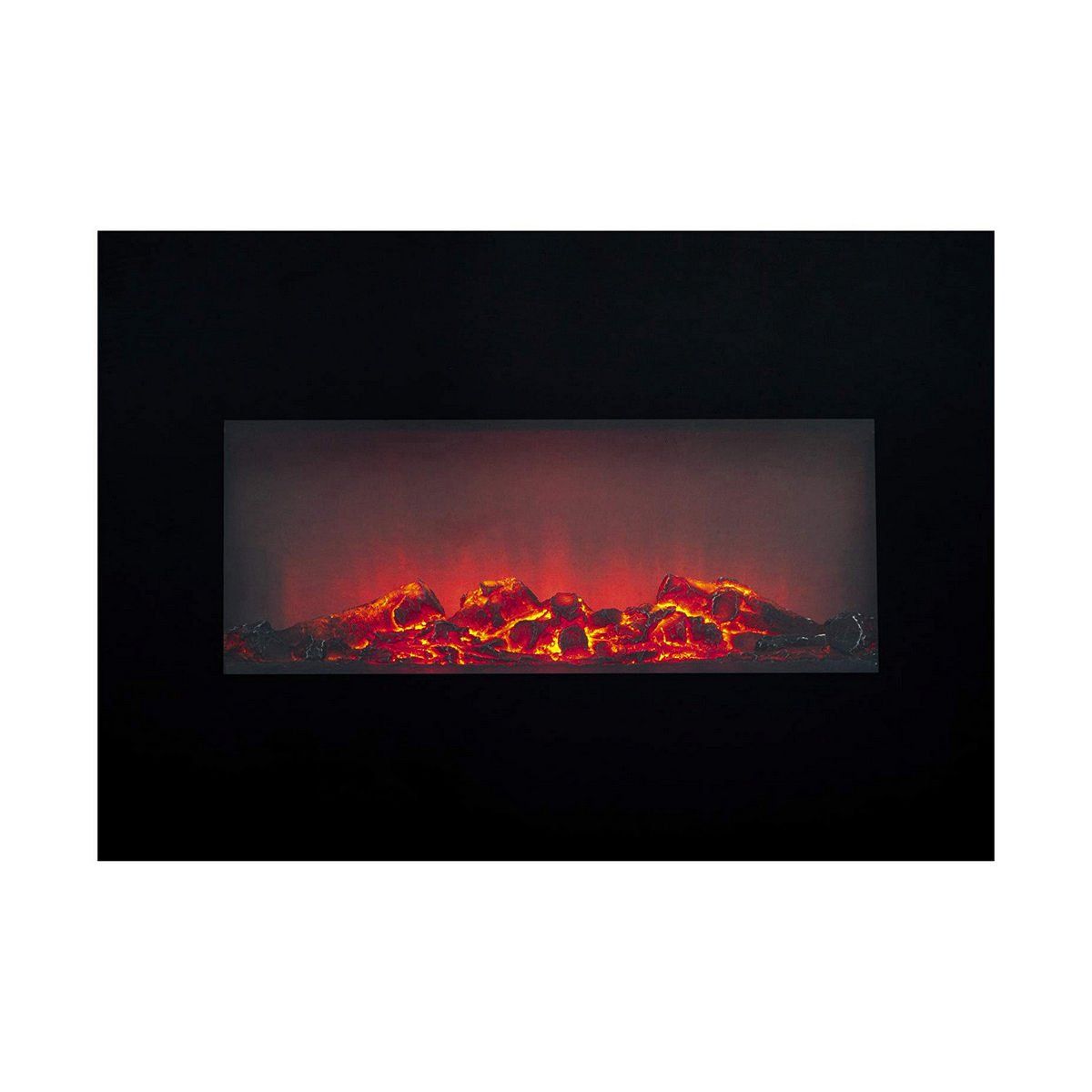 Chimenea Eléctrica Decorativa de Pared Classic Fire Memphis Negro 1800 W 66 x 13 x 46 cm