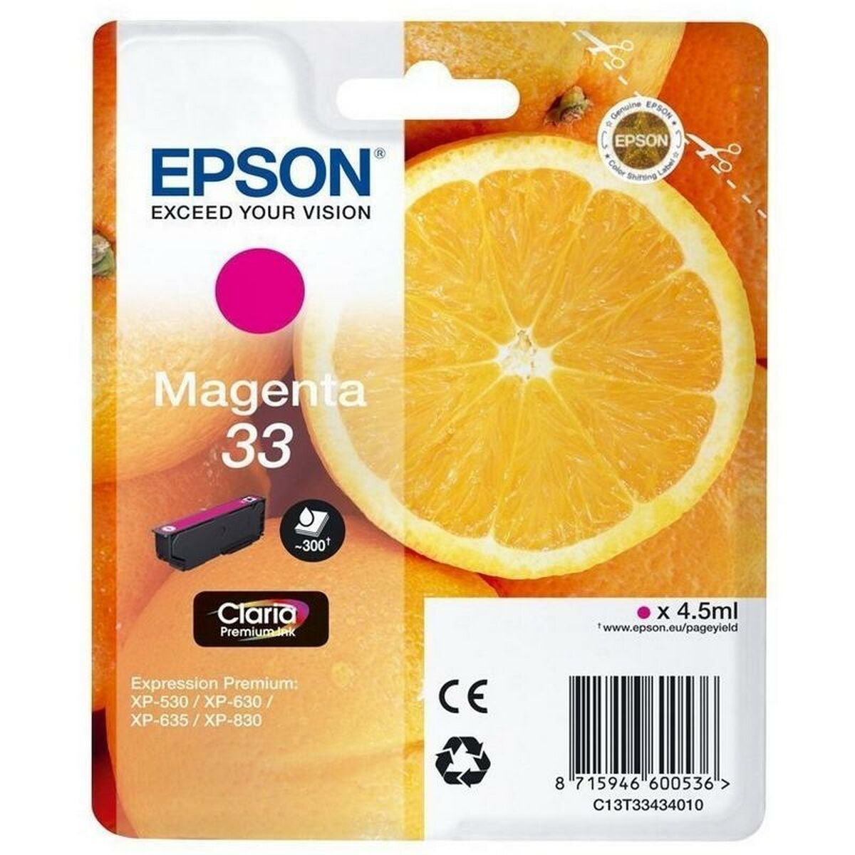 Cartucho de Tinta Original Epson C13T33434010 Magenta