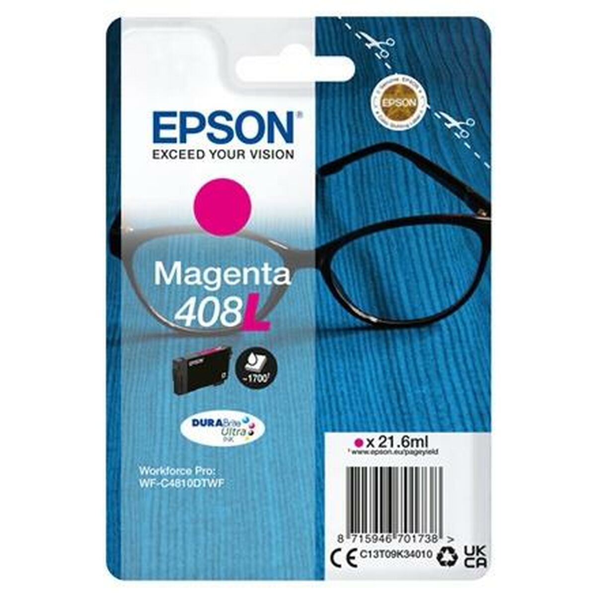 Cartucho de Tinta Original Epson 408L Magenta