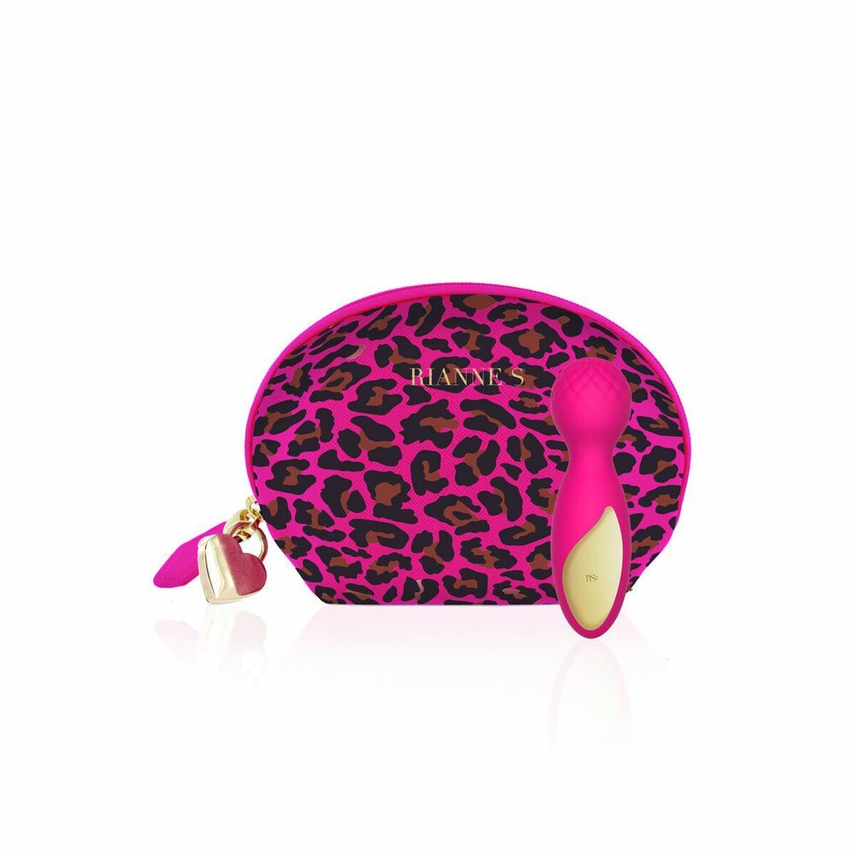 Varita Masajeadora Lovely Leopard Mini Rianne S Rosa Dorado