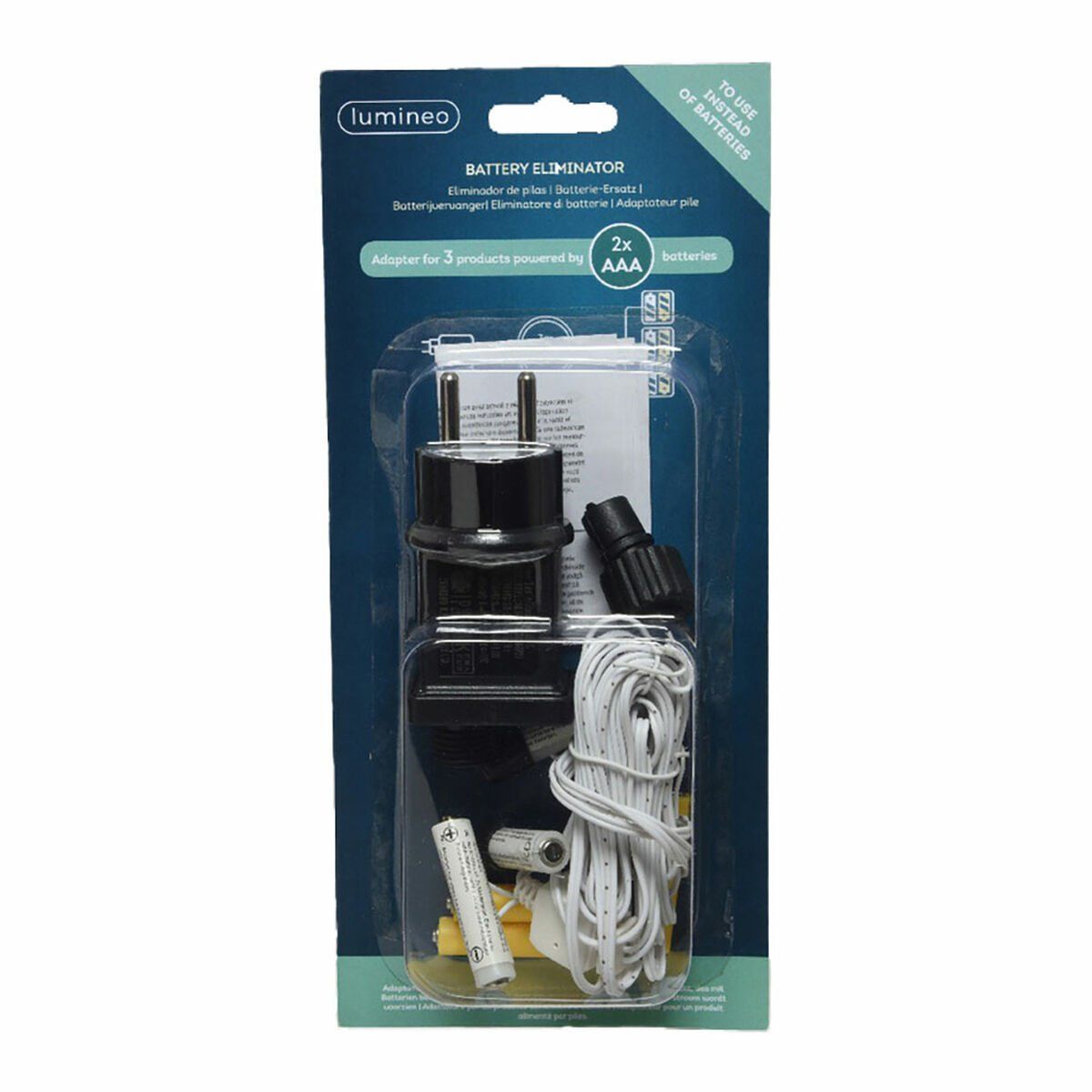 Eliminador de Pilas Lumineo Interiores 2 x AAA