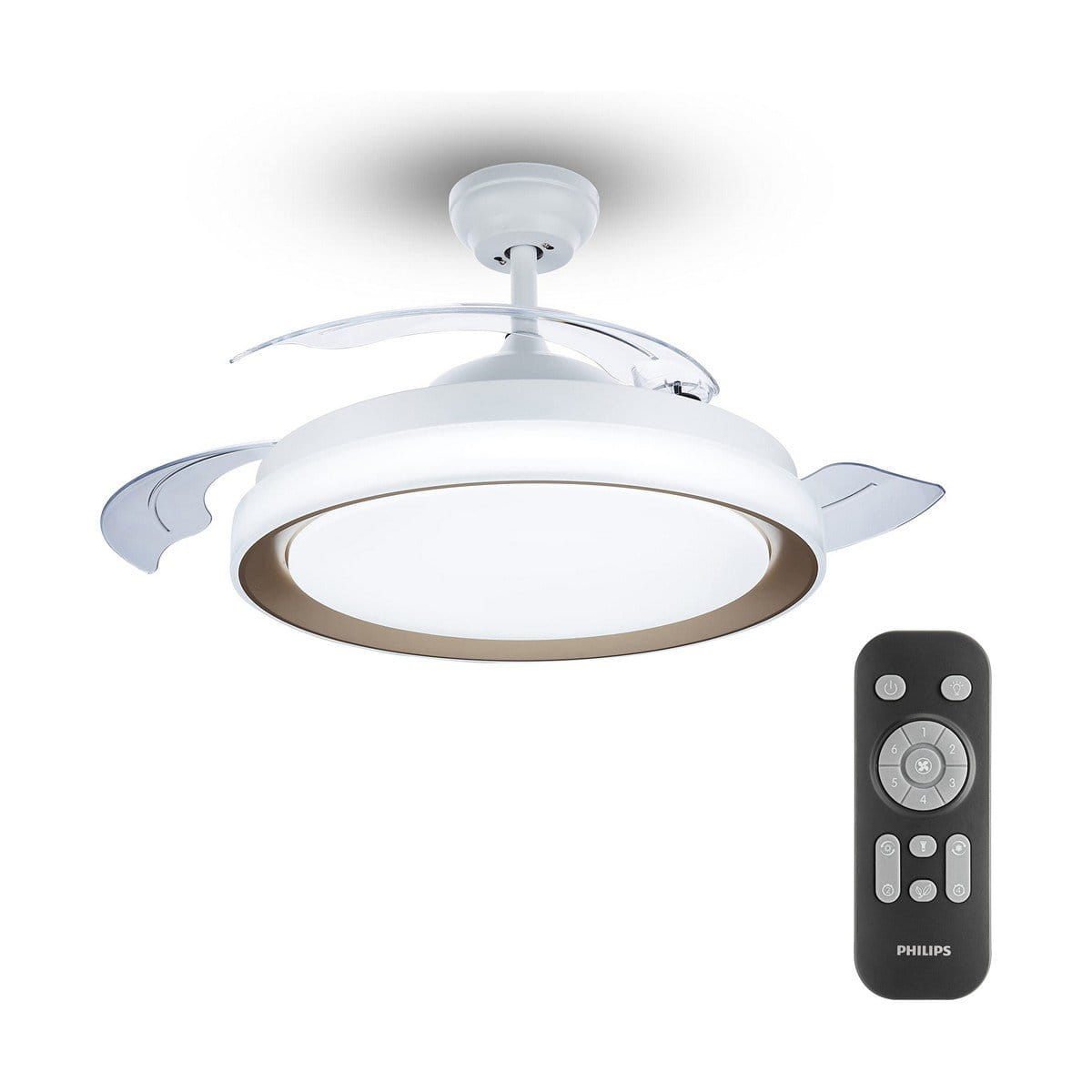 Ventilador de Techo con Luz Philips Atlas Dorado 35 W 28 W 4500 Lm (2700 K)