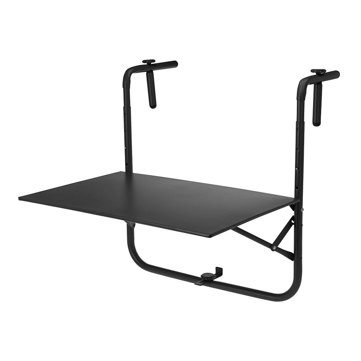 Mesa abatible para balcón Ambiance Negro Gris oscuro 60 x 43 cm