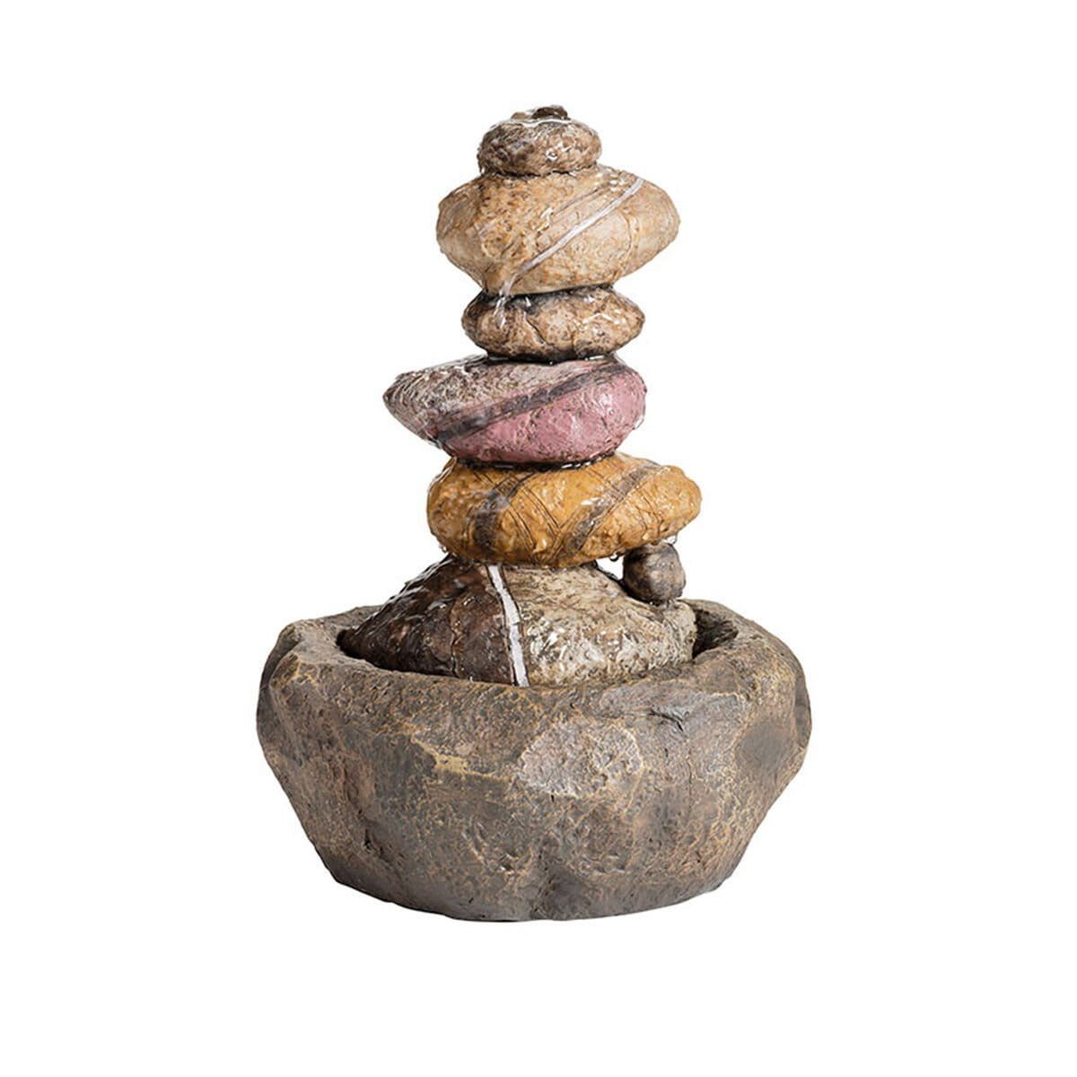 Fuente Lumineo 893009 Poliresina Piedras 22 x 22 x 30 cm