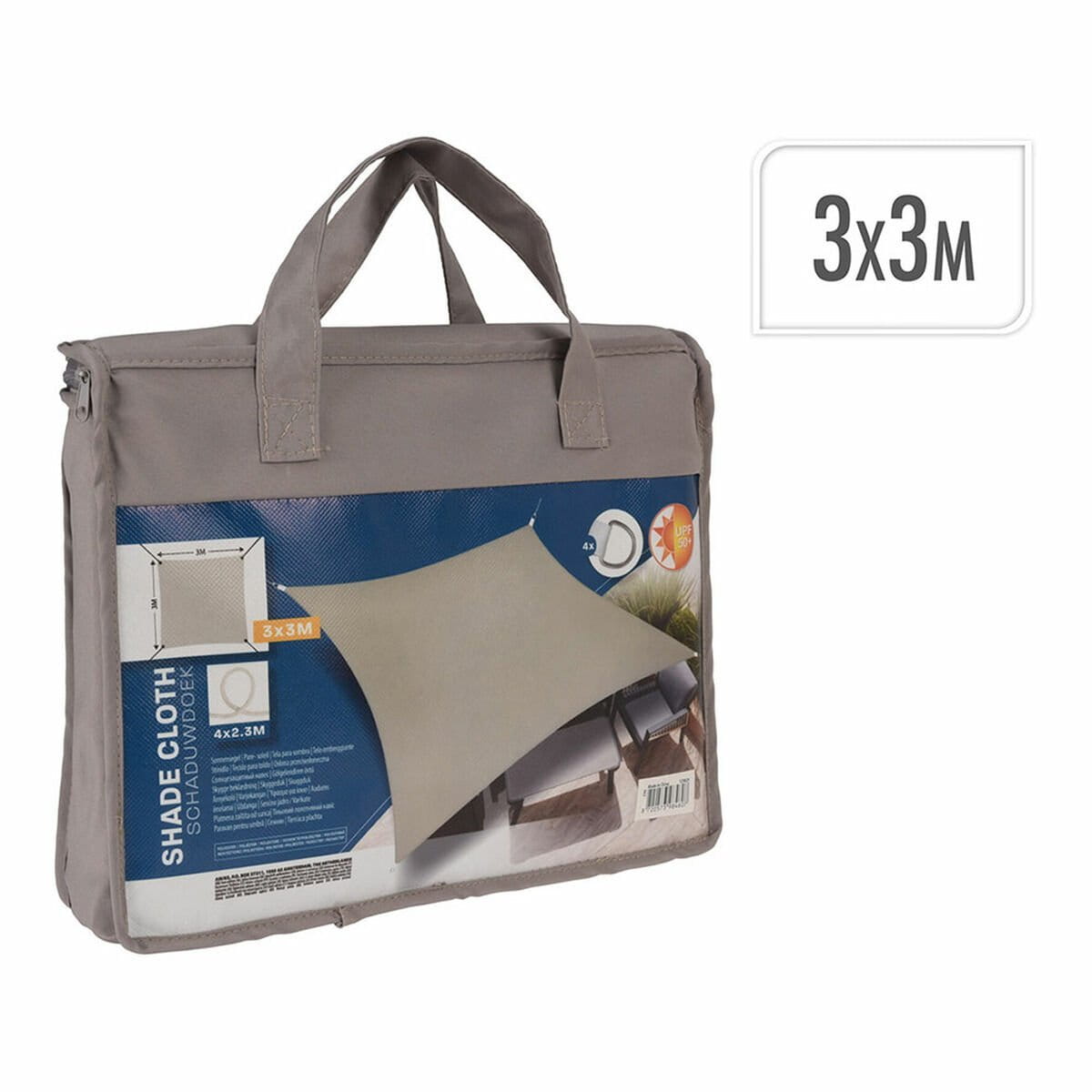 Tela Lifetime Gris Cuadrada 3 m Exterior