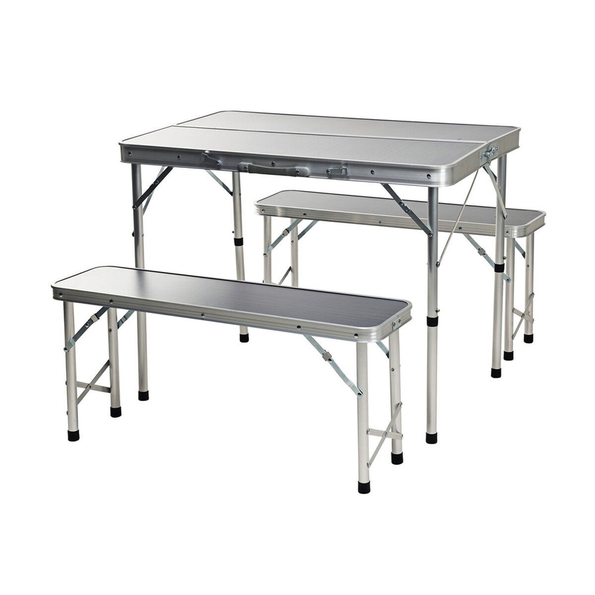 Conjunto de Mesa con 2 Sillas Redcliffs 90 x 60 x 70 cm Gris (3 Piezas)