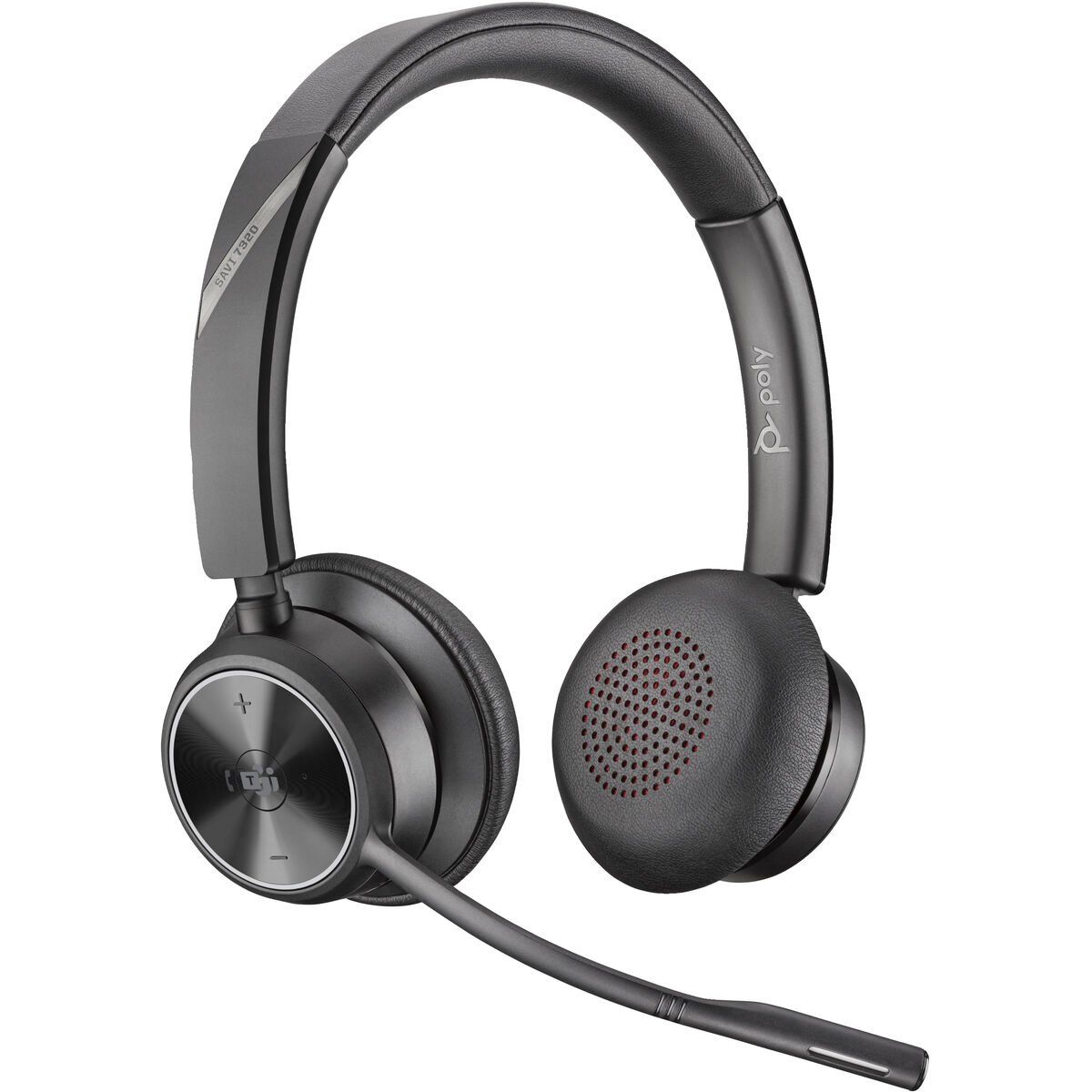 Auriculares con Micrófono Poly Savi 7320-M Office DECT Negro