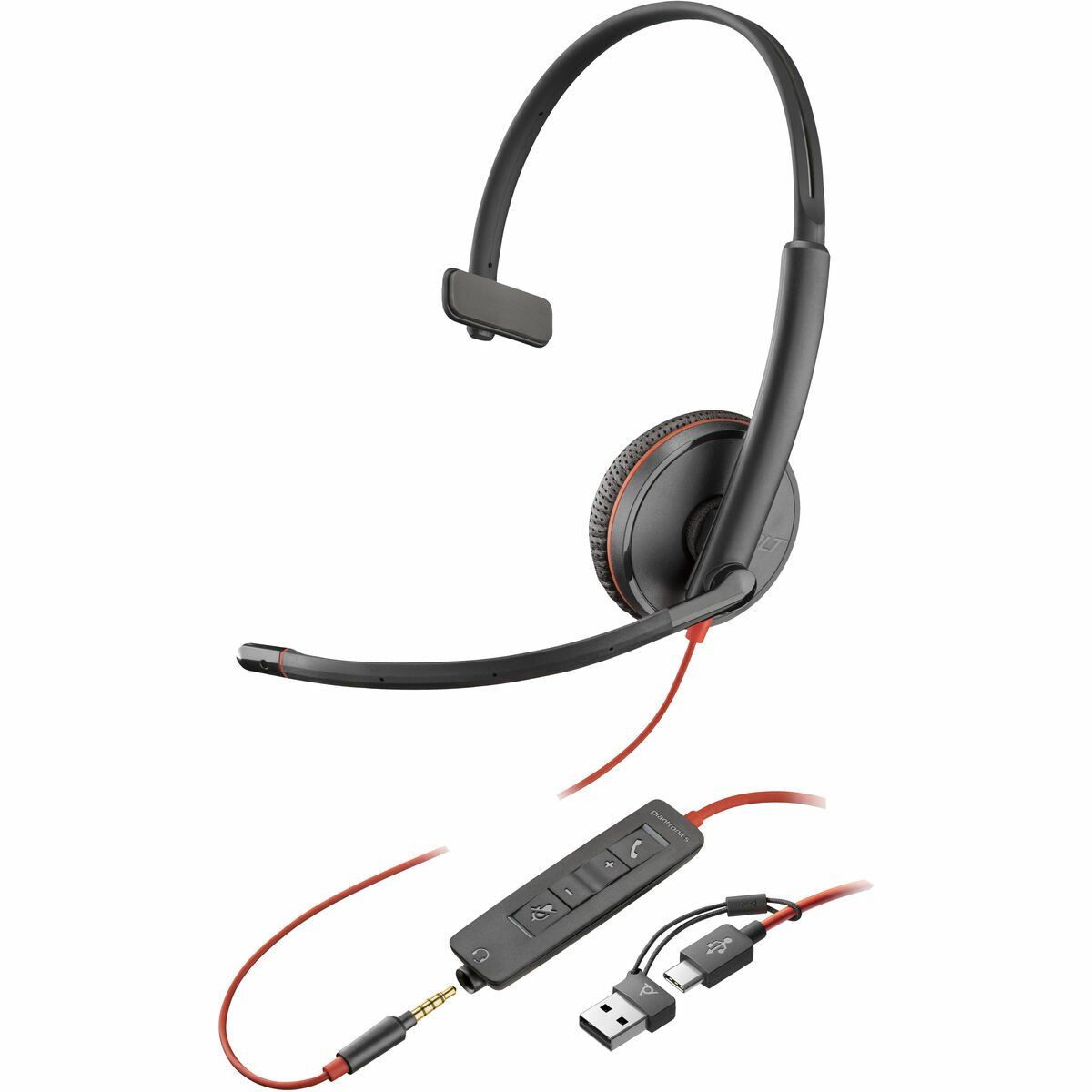 Auriculares con Micrófono Poly Blackwire 3215 Negro