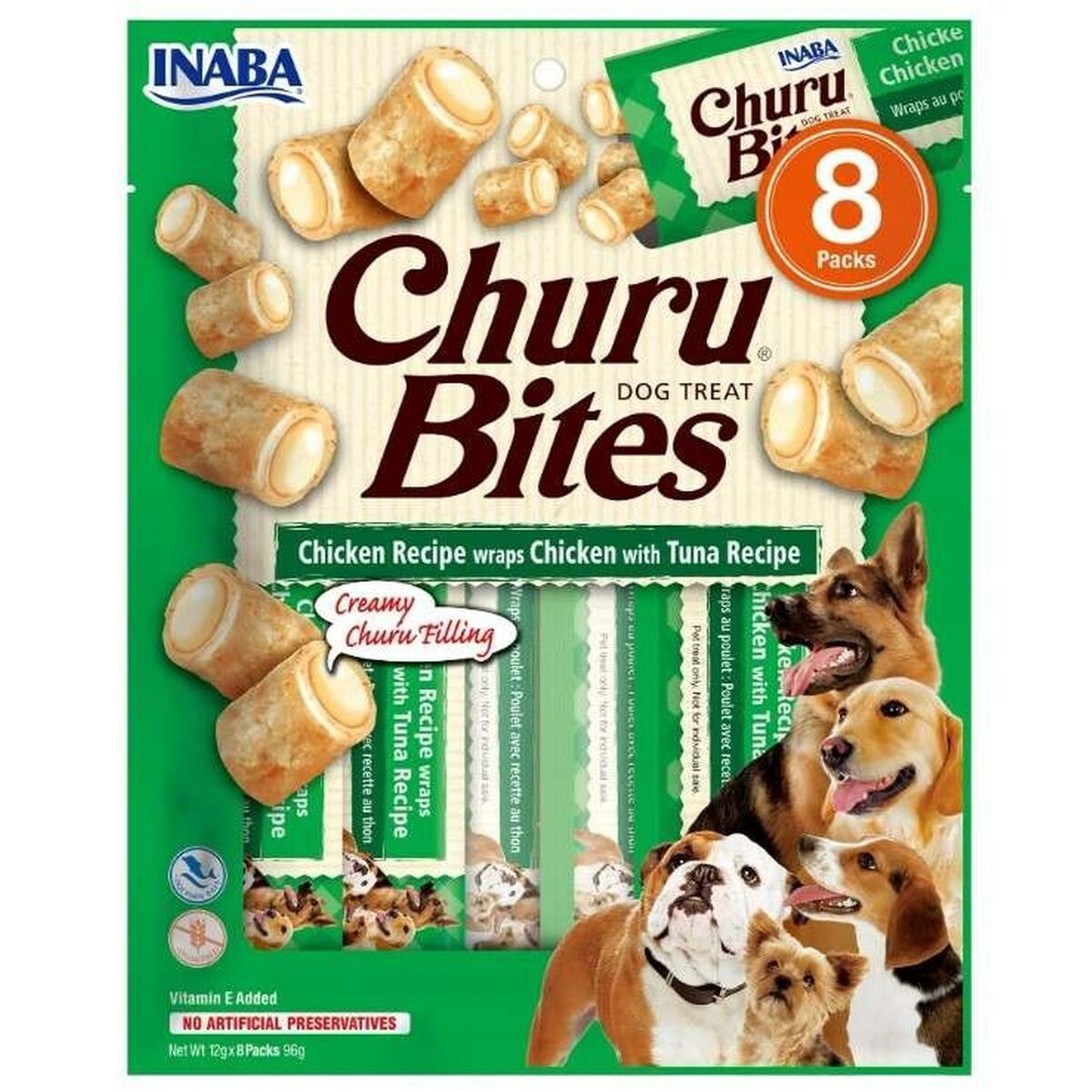 Snack para Perros Inaba Churu Bites Pollo Atún Pescado 8 x 12 g