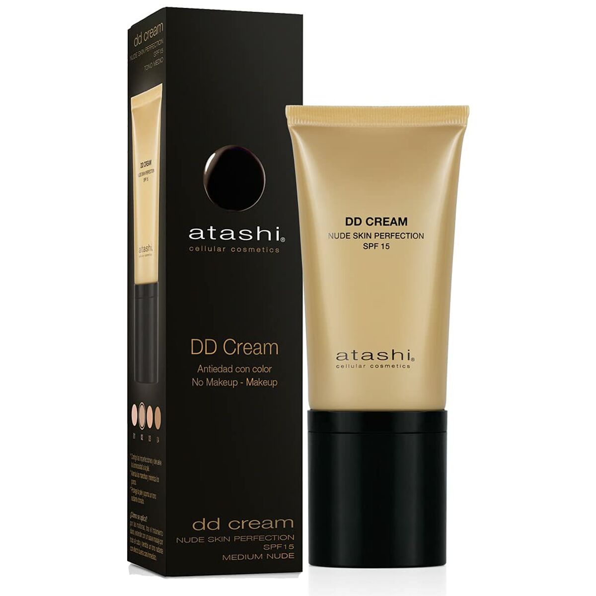 Protector Solar con Color Atashi PT0905ES0007 Medio Spf 15 50 ml DD Cream