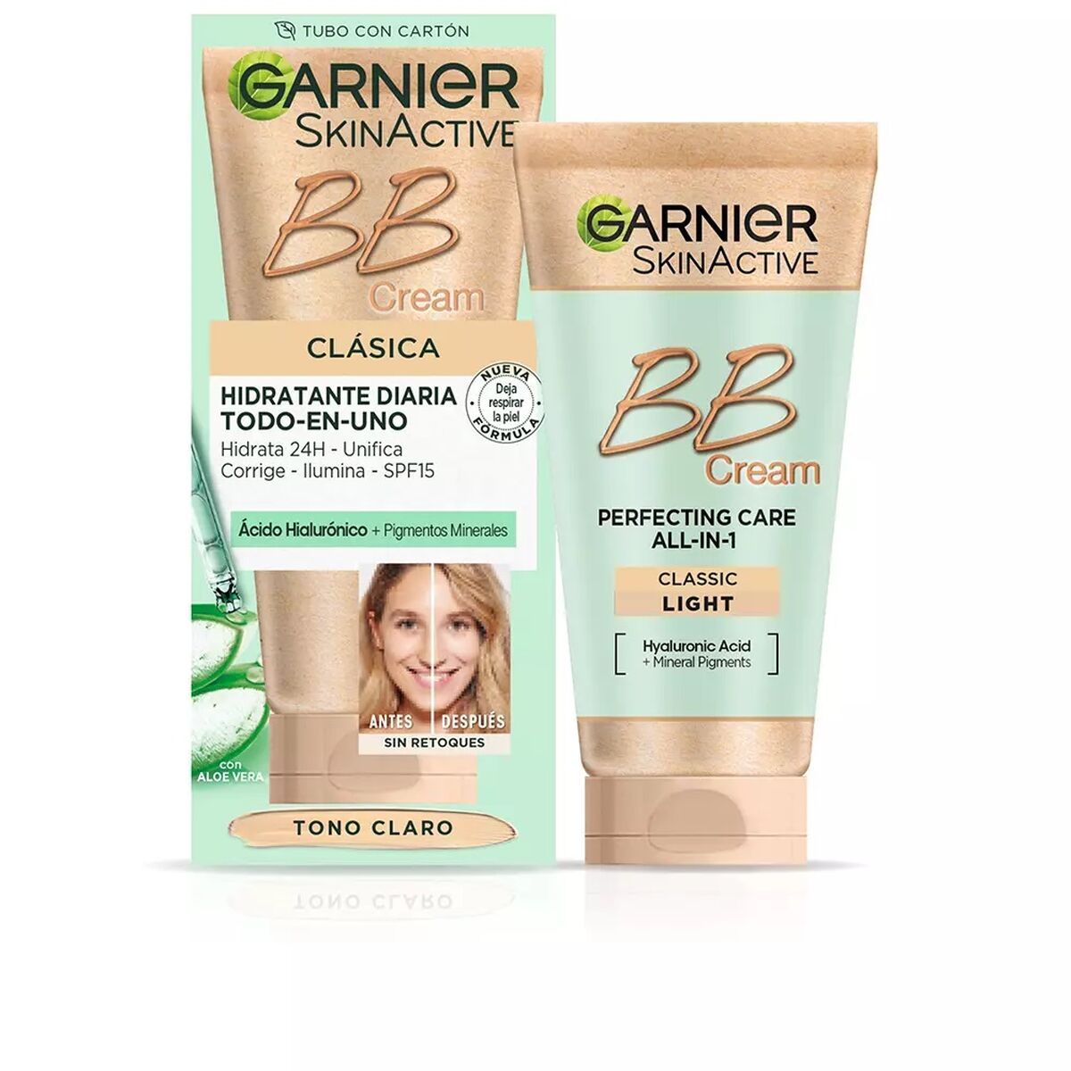 Crema Hidratante con Color Garnier 860-16382 Light Tono Claro Claro Spf 15 50 ml